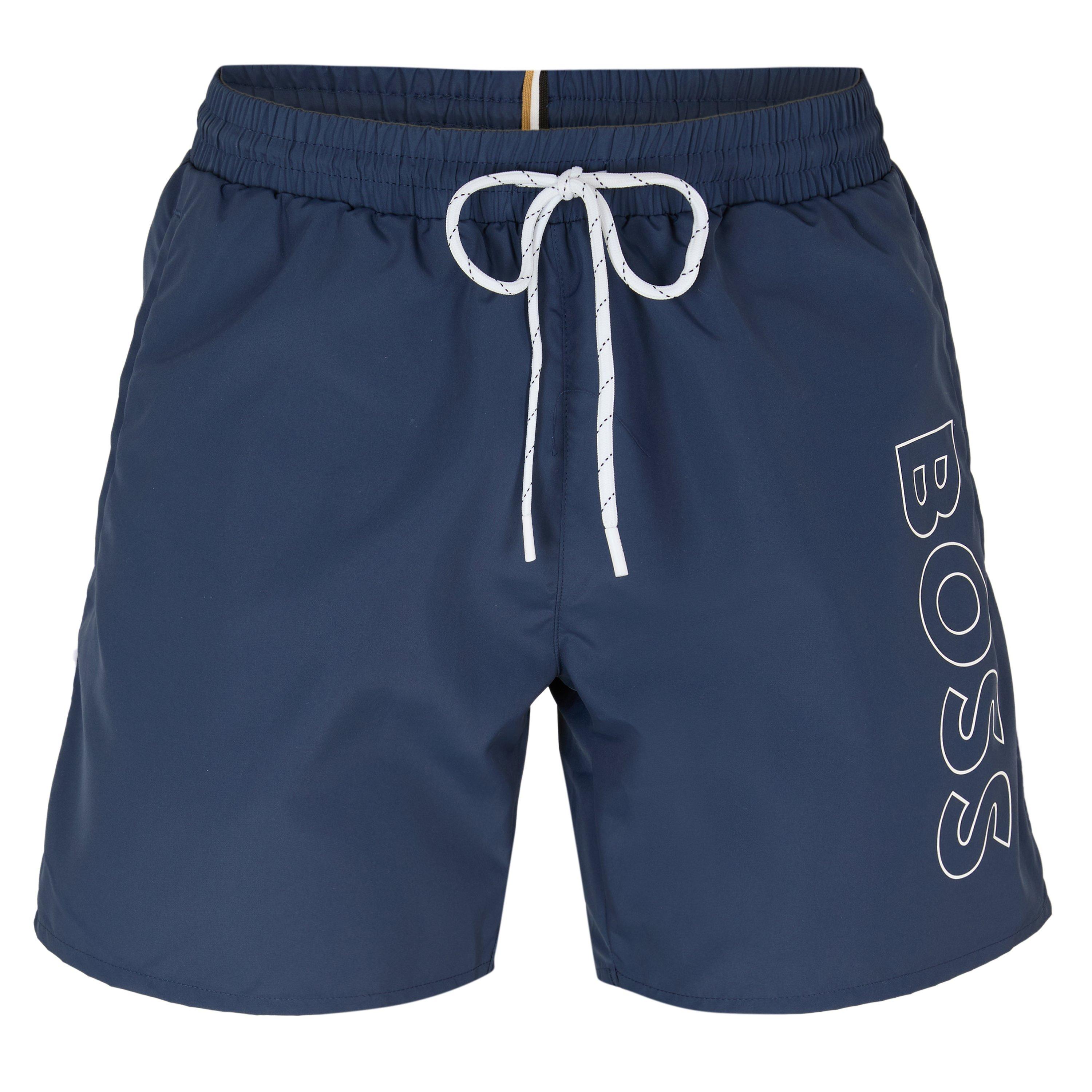 Boss Men's Swim Shorts With Logo Detail (Stormfish) - Navy 412 - X Large