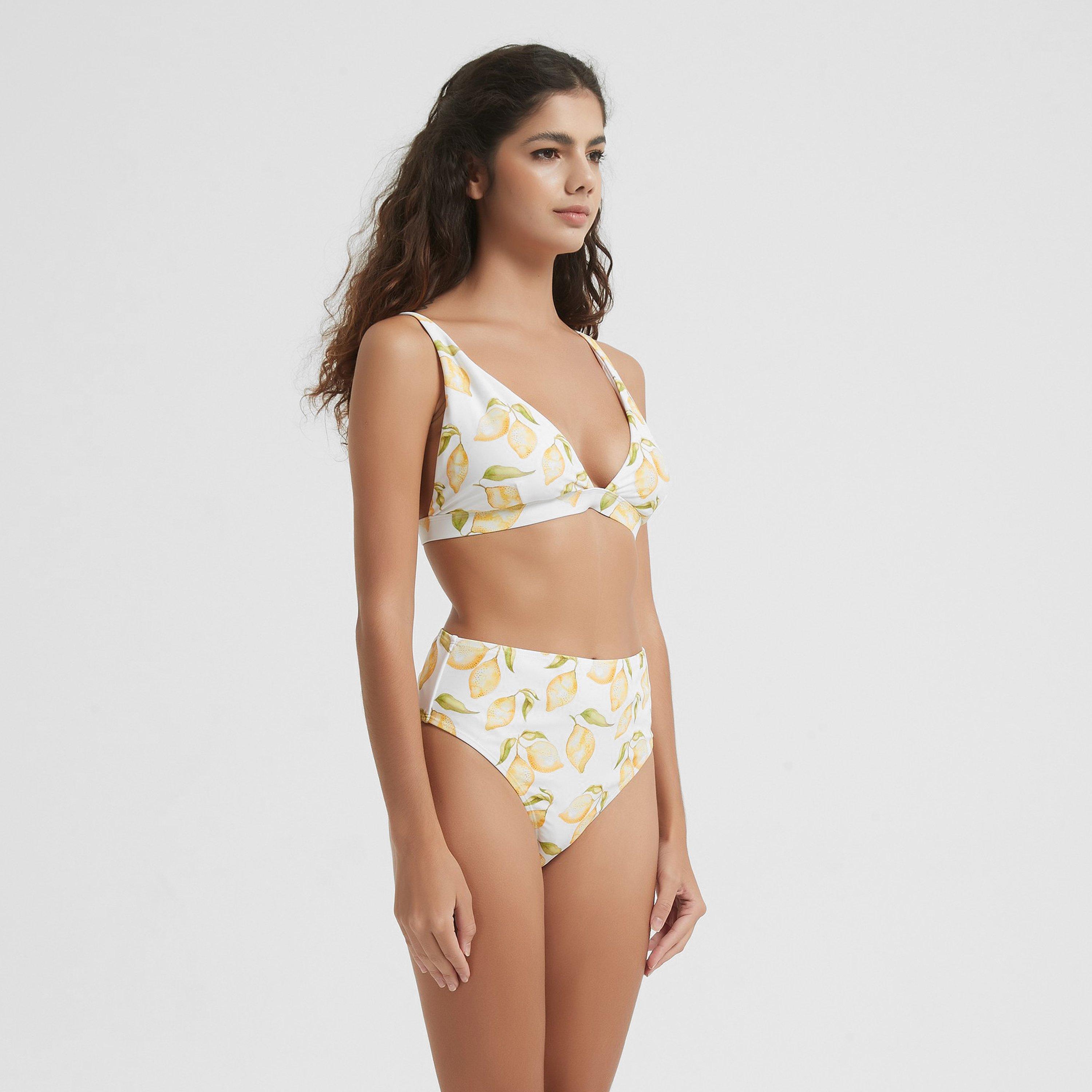 Stampa di limoni - Be You - High Waist High Leg Bikini Bottoms Womens - 2