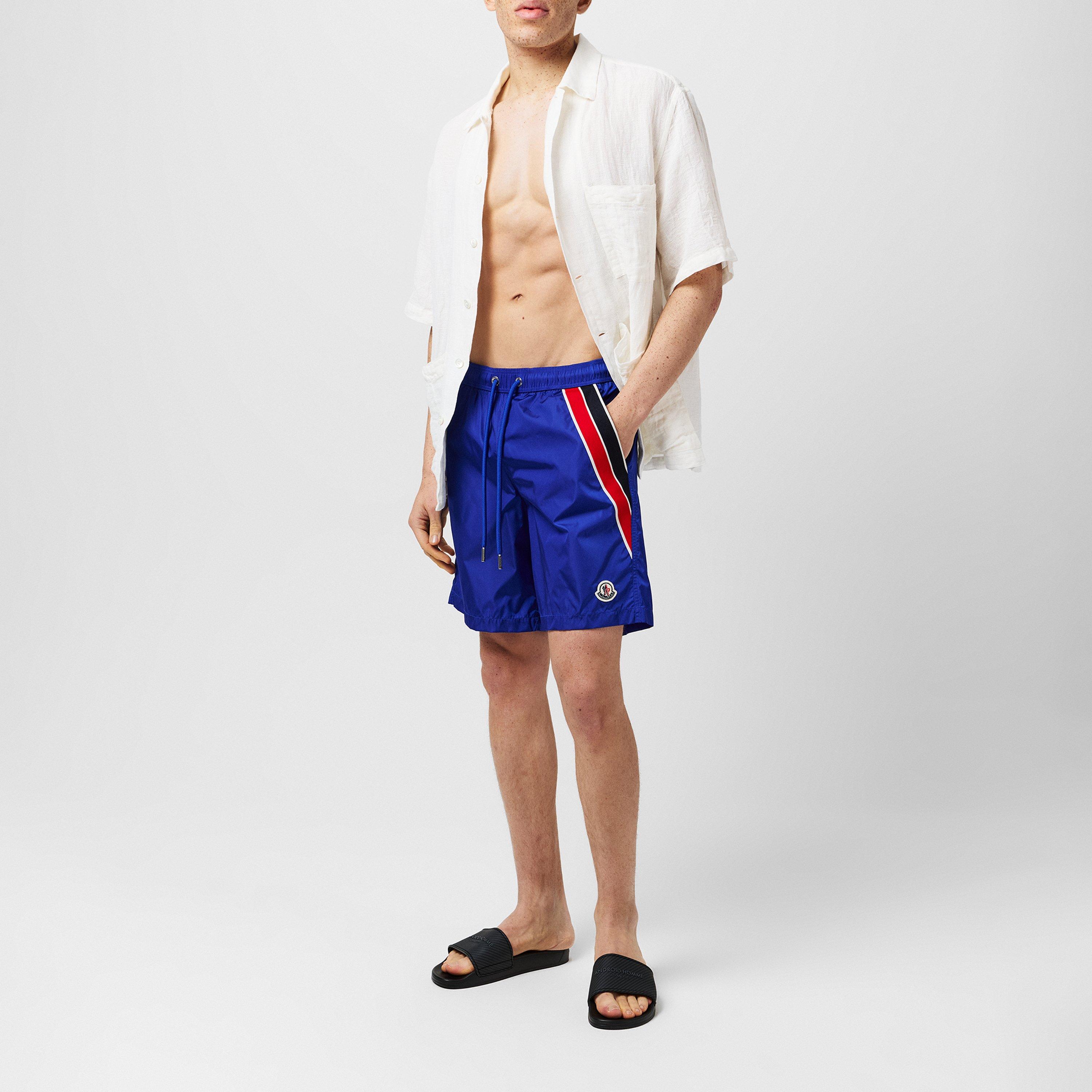Blue 739 - Moncler - Tricolour Swim Shorts - 4
