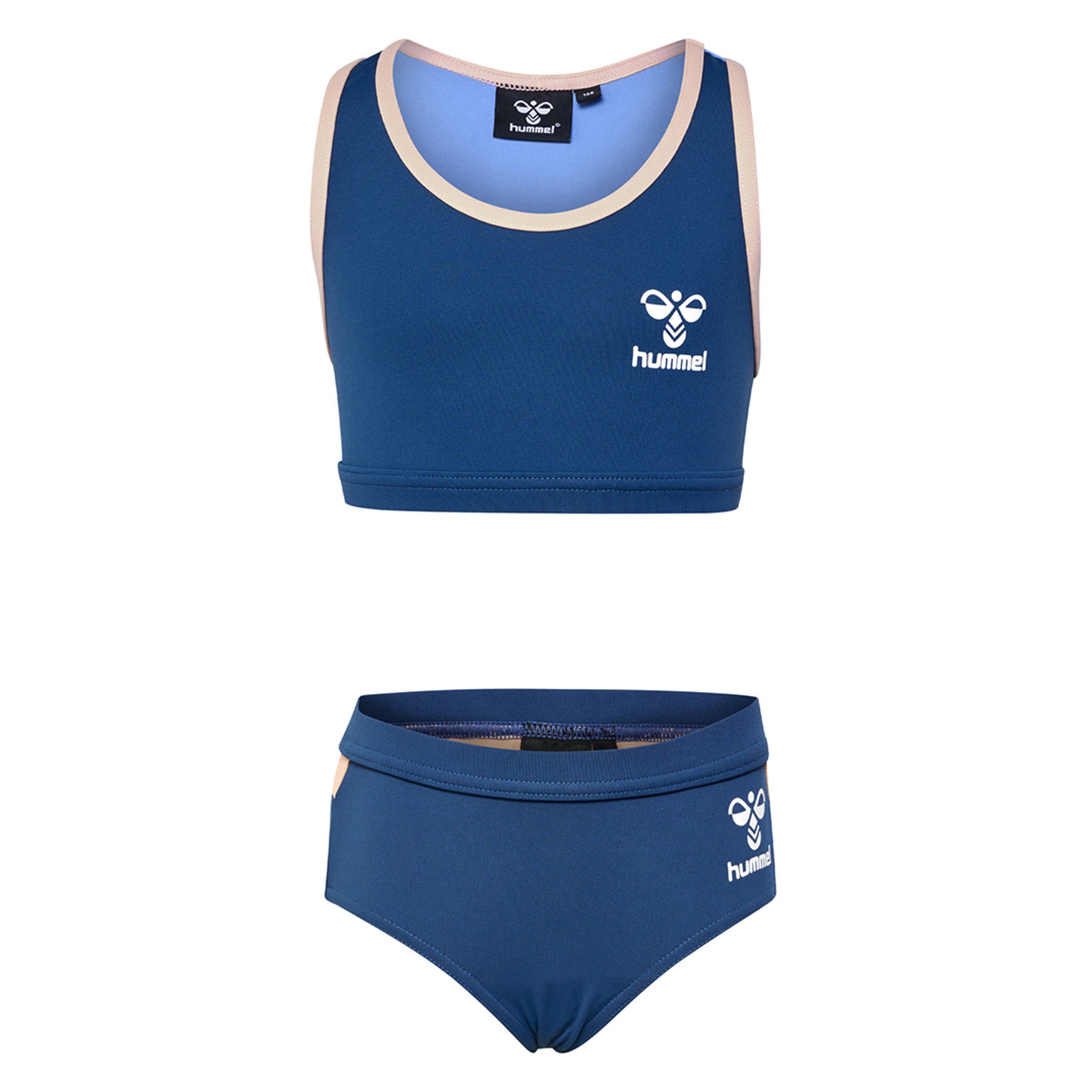 Hummel Girls Kids' Two Piece Swimsuits - Dark Denim - 7-8 (S)