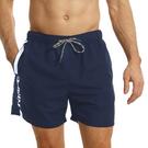 Marine/Blanc - Ript - overall-shorts med sløjfedetalje - 1