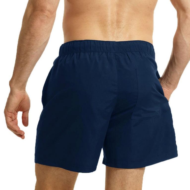 Marine/Blanc - Ript - overall-shorts med sløjfedetalje - 4