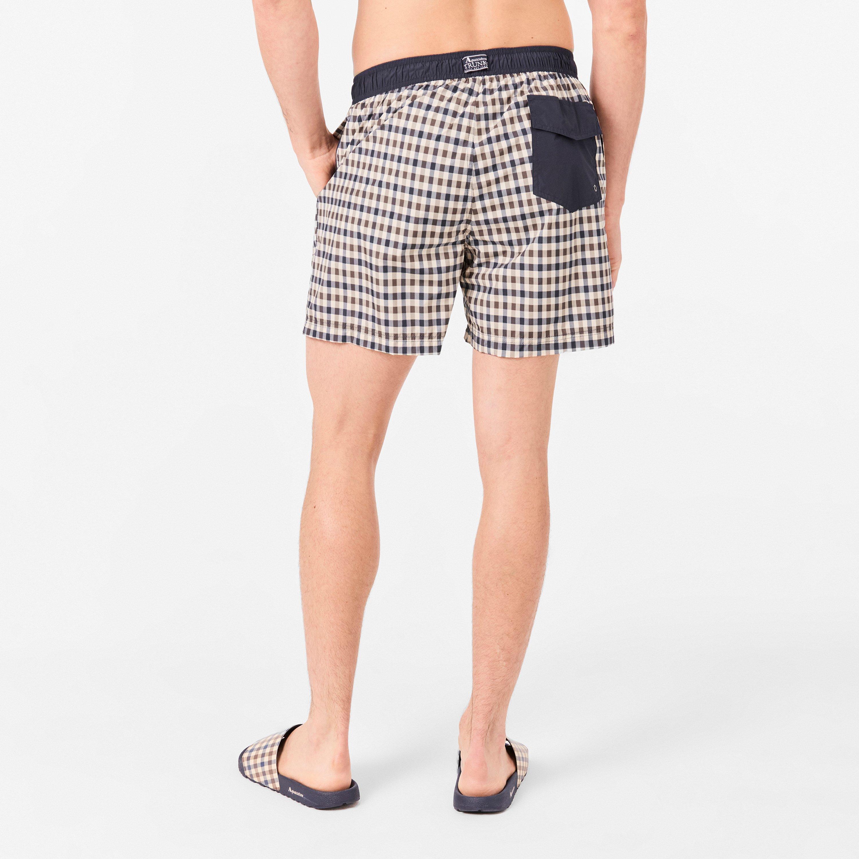 Check - Aquascutum - Beach Iconic Club Check Swim Shorts - 4