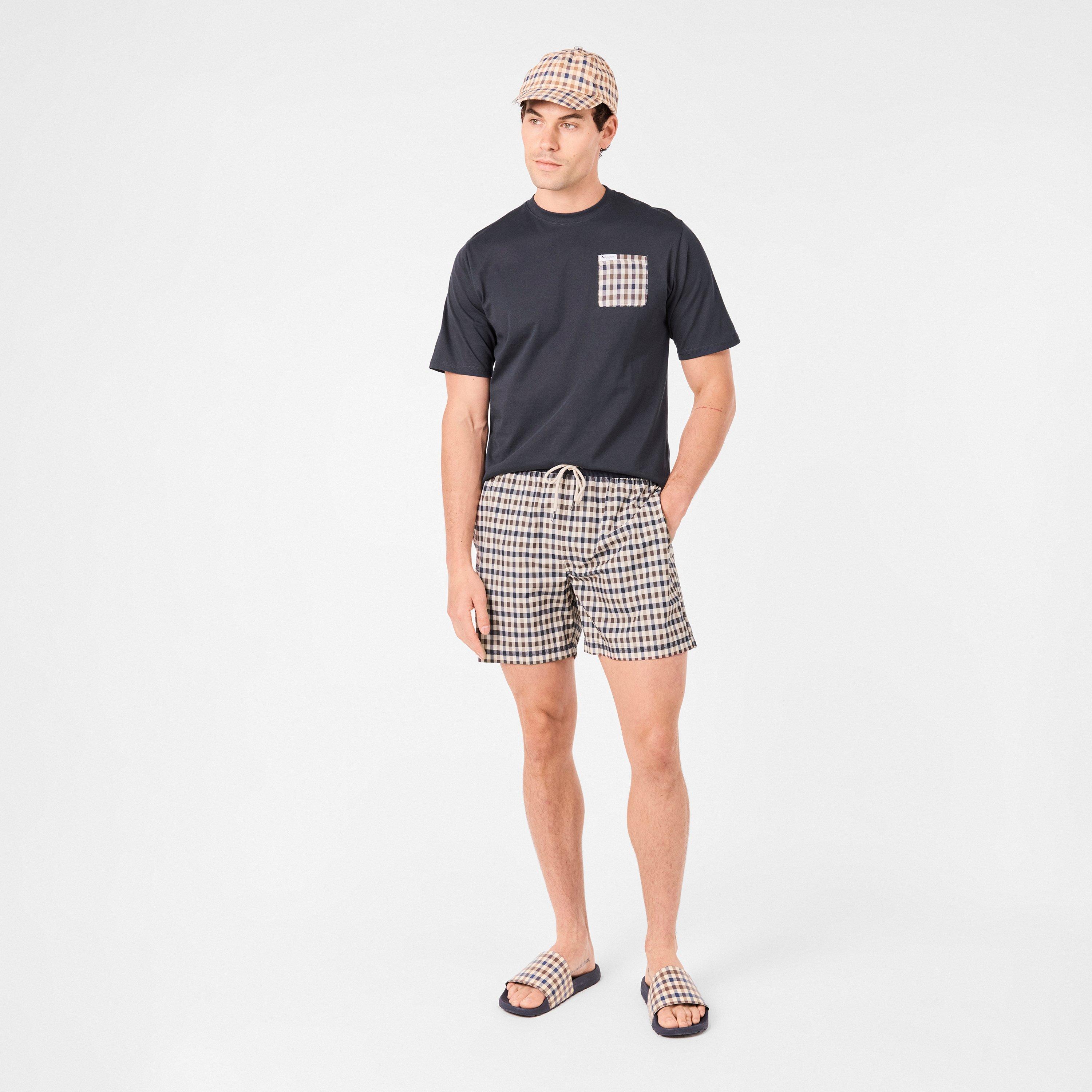 Check - Aquascutum - Beach Iconic Club Check Swim Shorts - 6