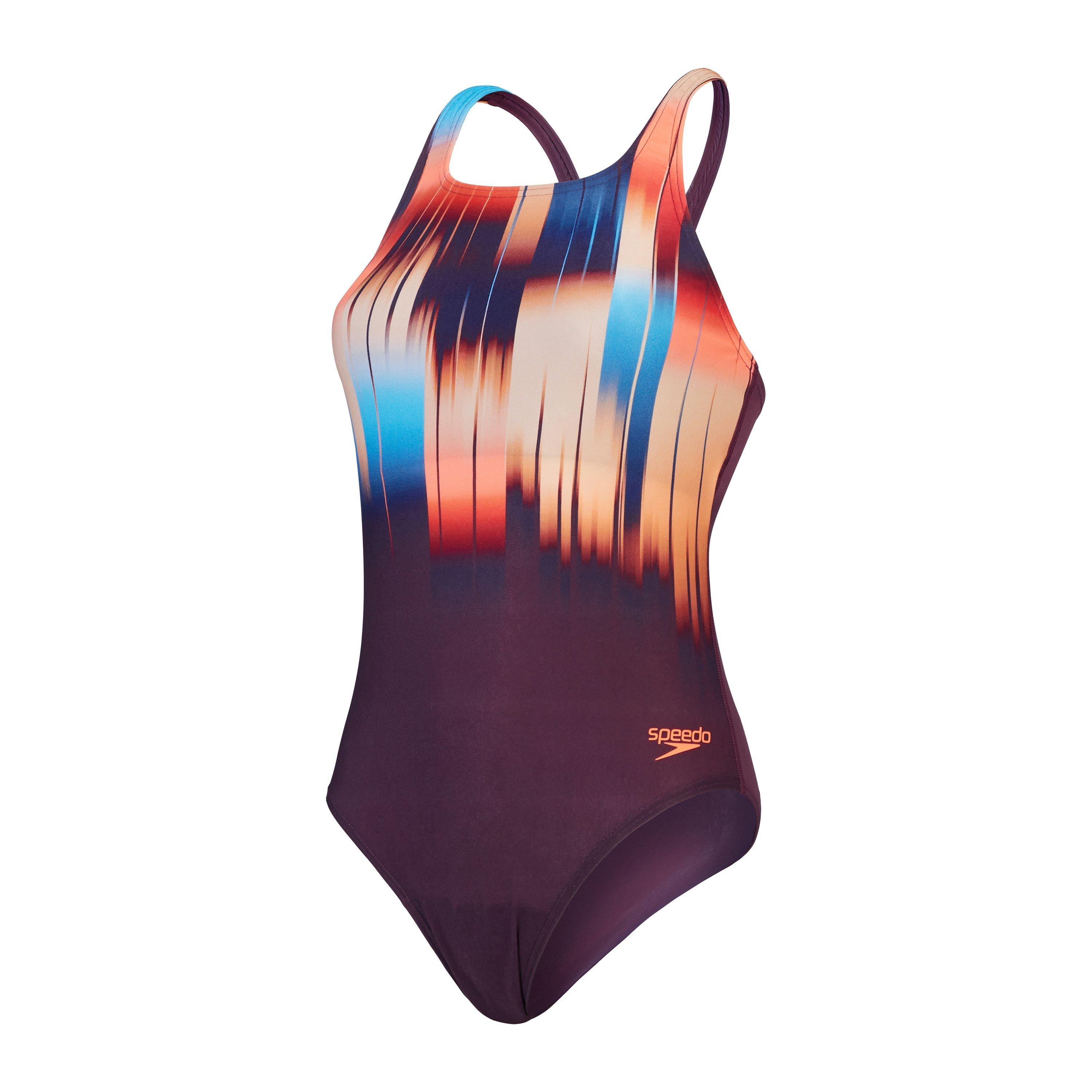 Plum/Red - Speedo - Women's Digital Printed Medalist One Piece Swimsuit - 1