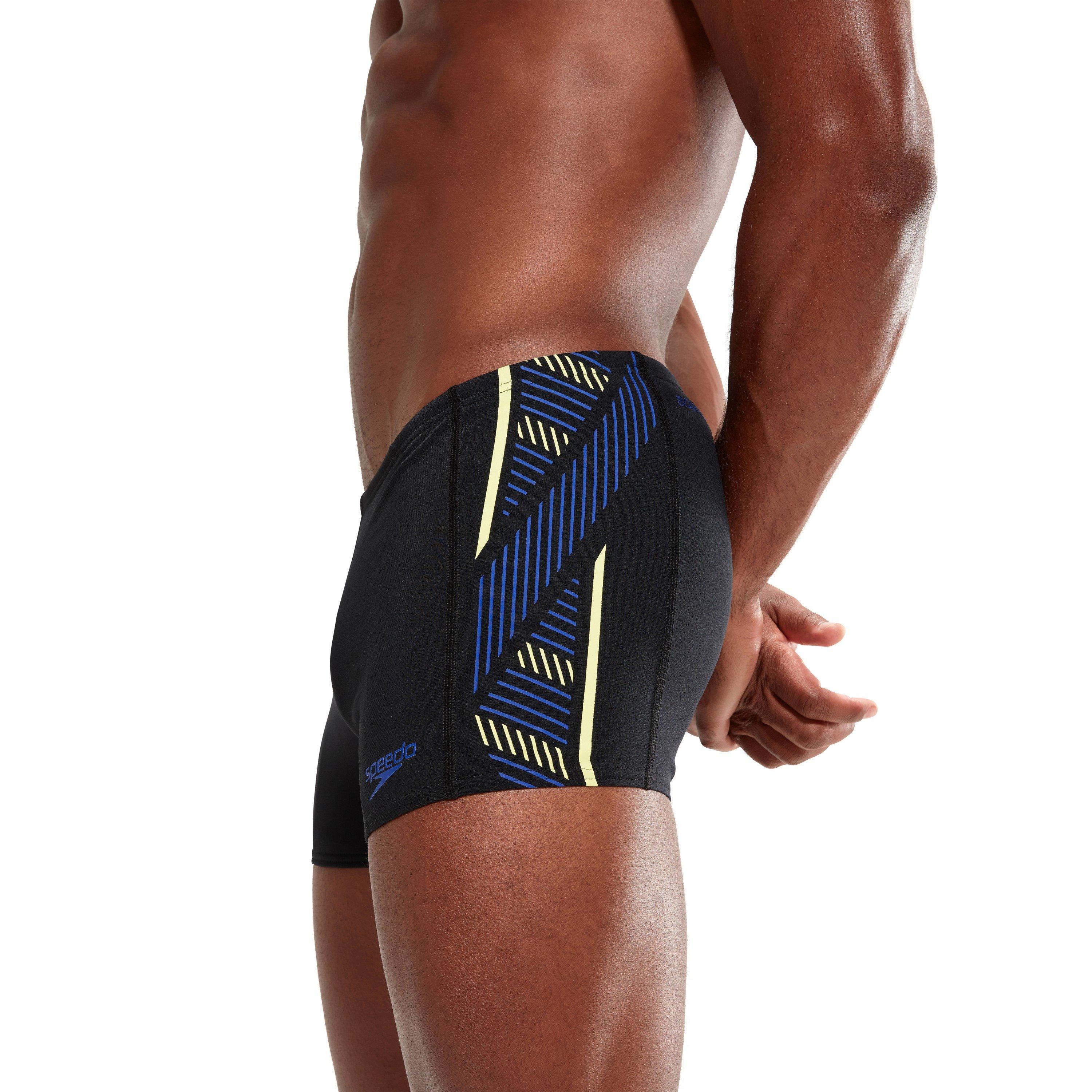 Black/Blue - Speedo - Tech Panel Aquashorts Mens - 5