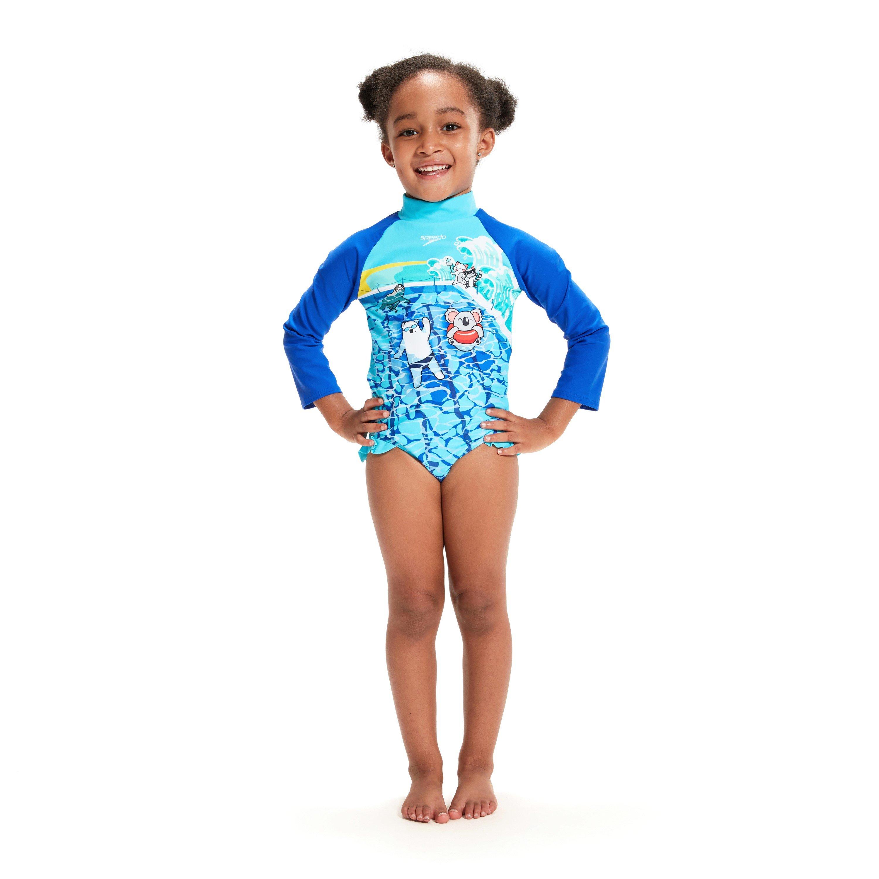 Blauw/Blauw - Speedo - Frill One Piece Infant Girls - 2