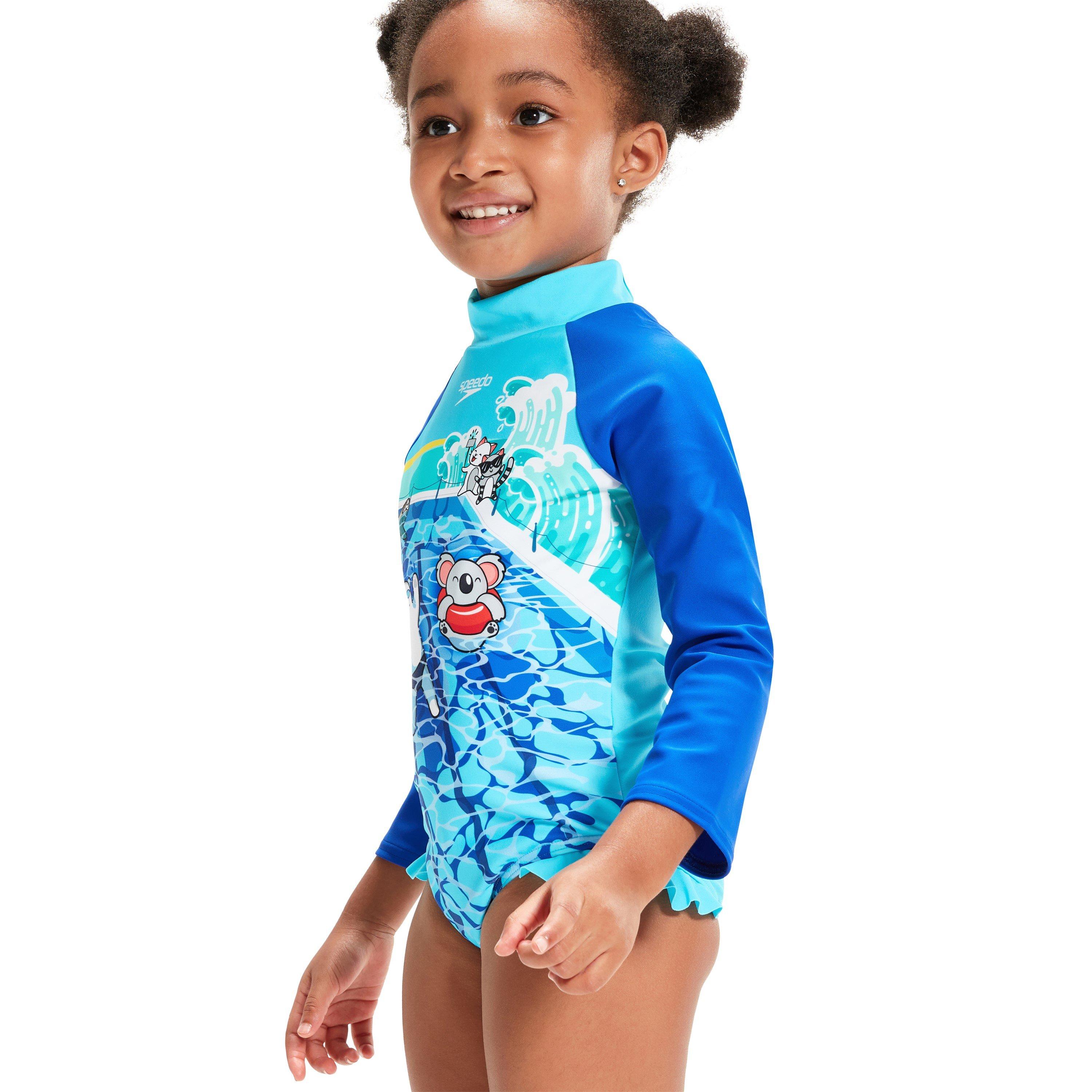 Blauw/Blauw - Speedo - Frill One Piece Infant Girls - 4