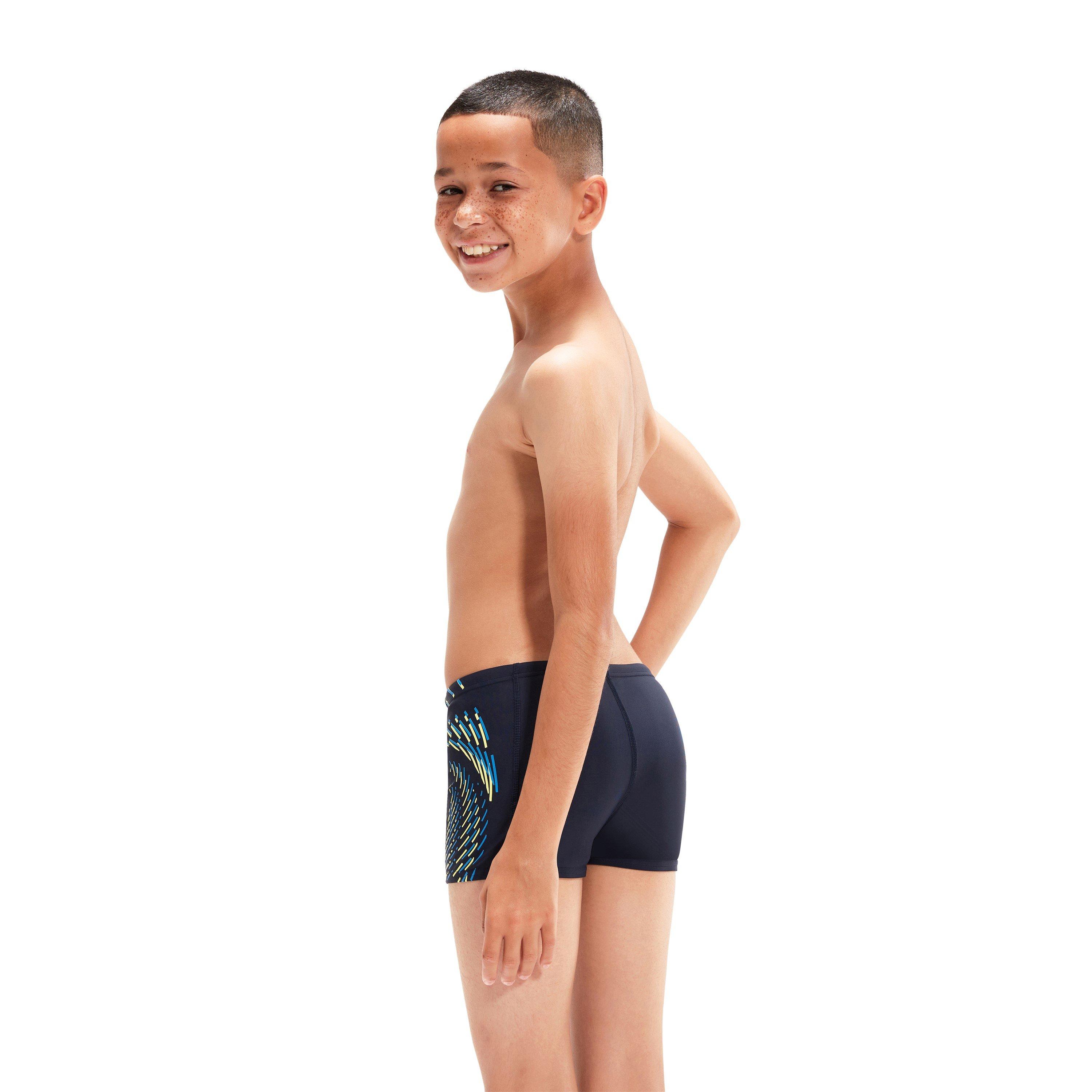Black/Red - Speedo - HyperBoom Panel Aquashort Juniors Boys - 3