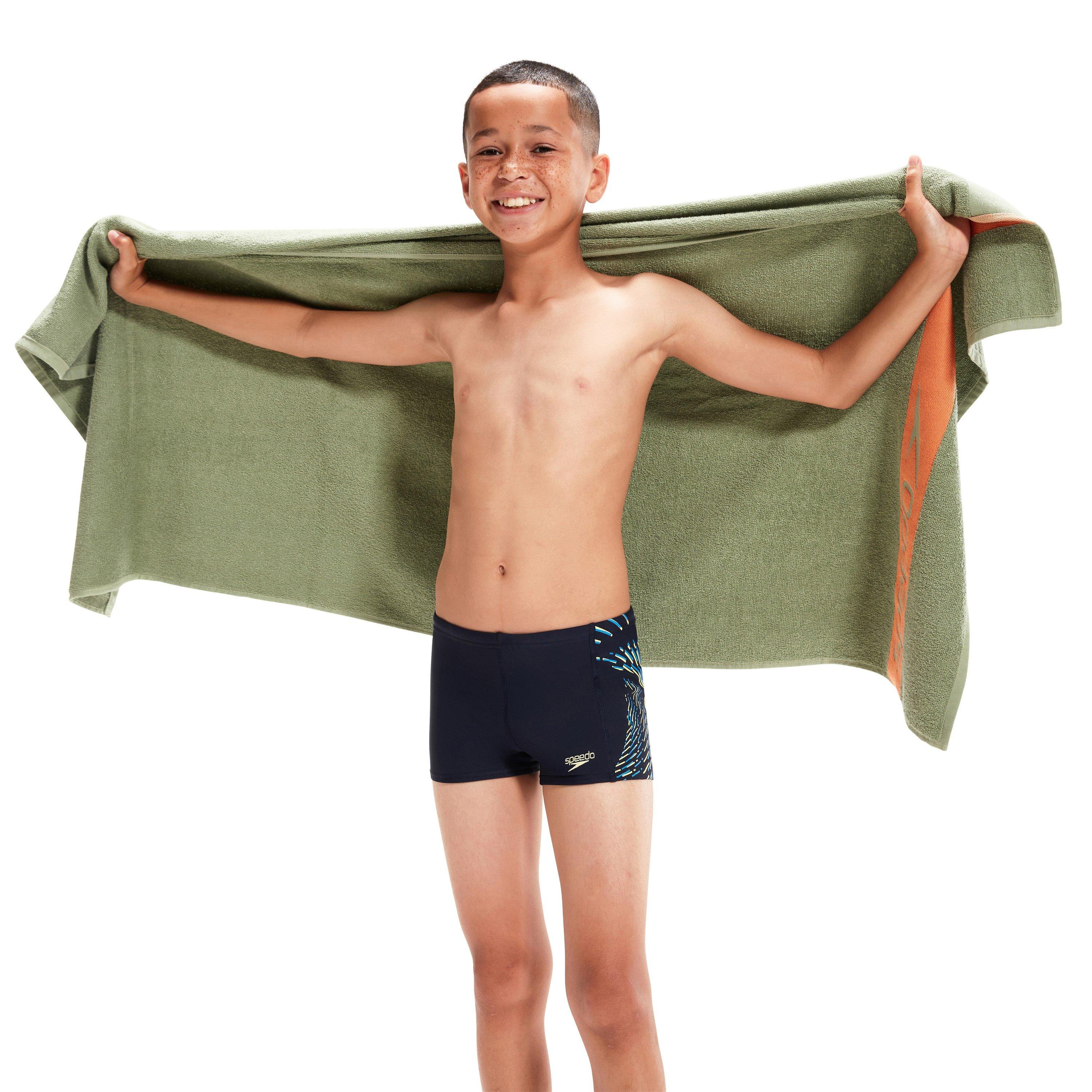 Black/Red - Speedo - HyperBoom Panel Aquashort Juniors Boys - 4