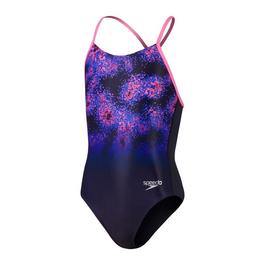 Speedo Placement Lane Line One Piece Girls