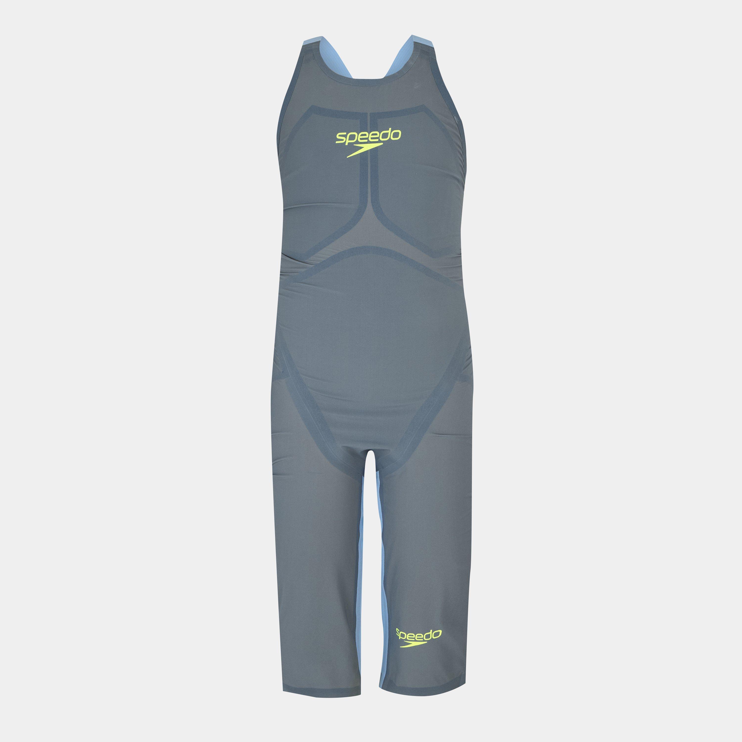 Cinzento/Azul - Speedo - Women's Fastskin LZR Pure Valor 2.0 Openback Kneeskin - 1