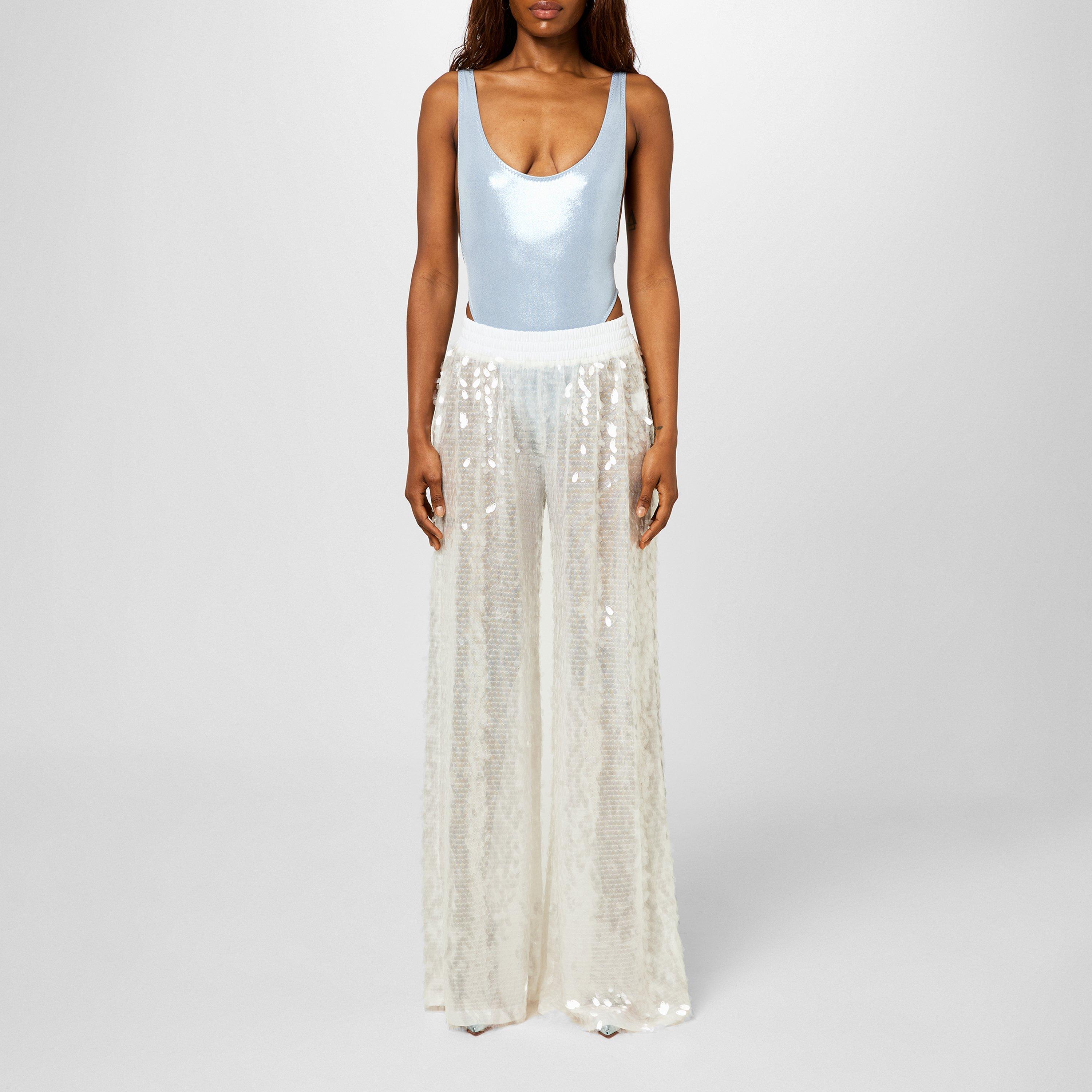 Misty Blue - Norma Kamali - Women's Marissa Scoop Neck Swimsuit - 4