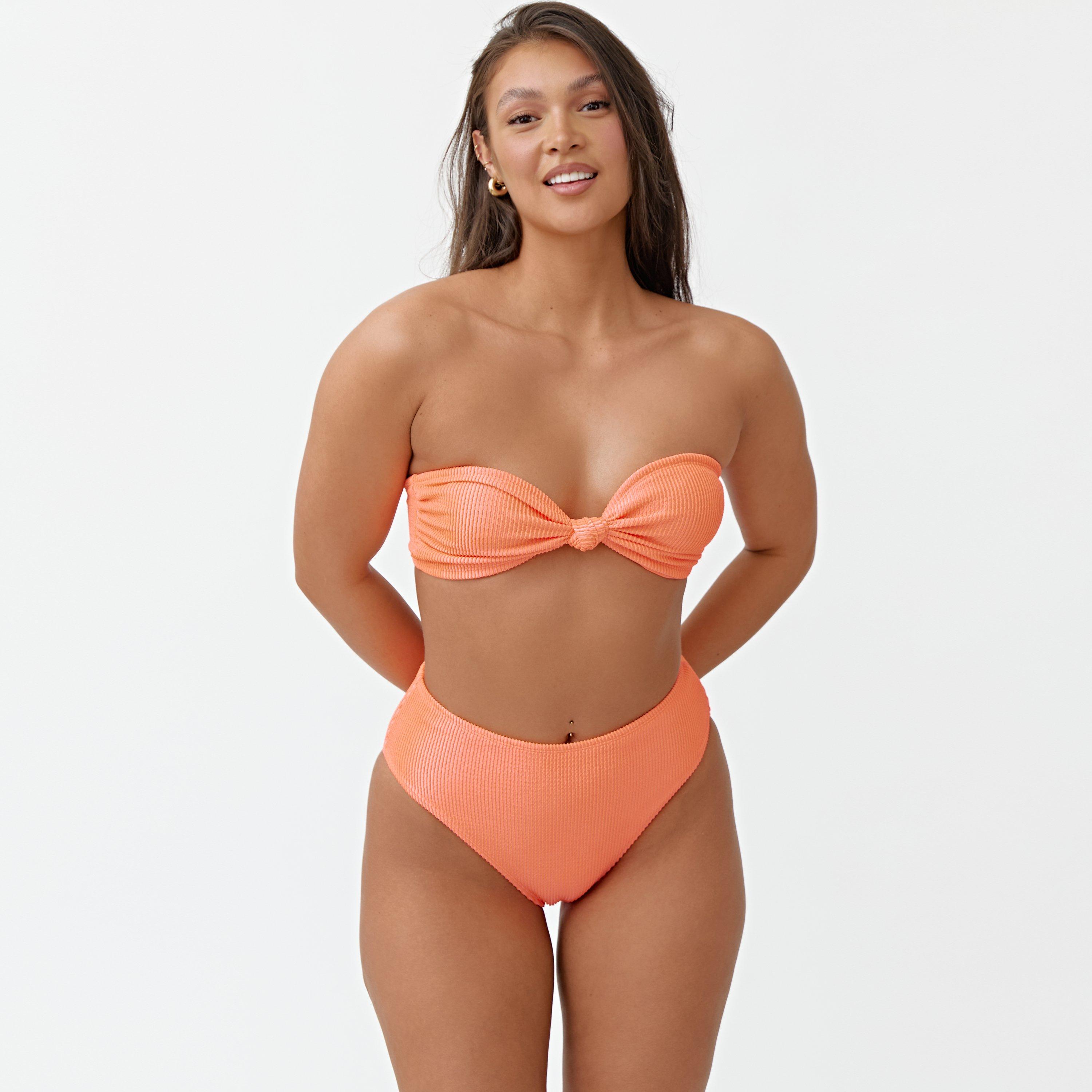 CORAL - Be You - Women's Textured High Waisted Bikini Bottoms - 1