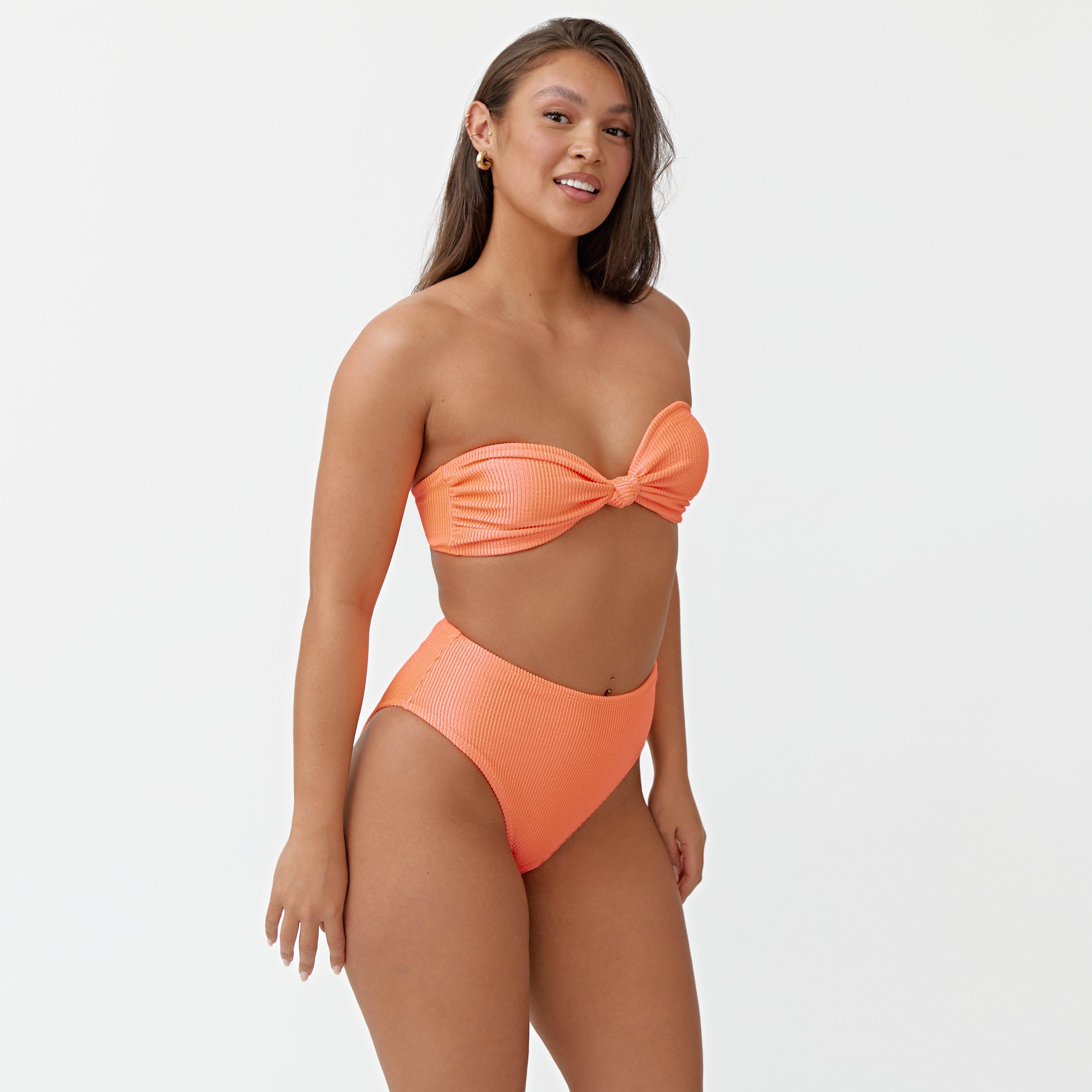 CORAL - Be You - Textured High Waisted Bikini Bottoms - 2