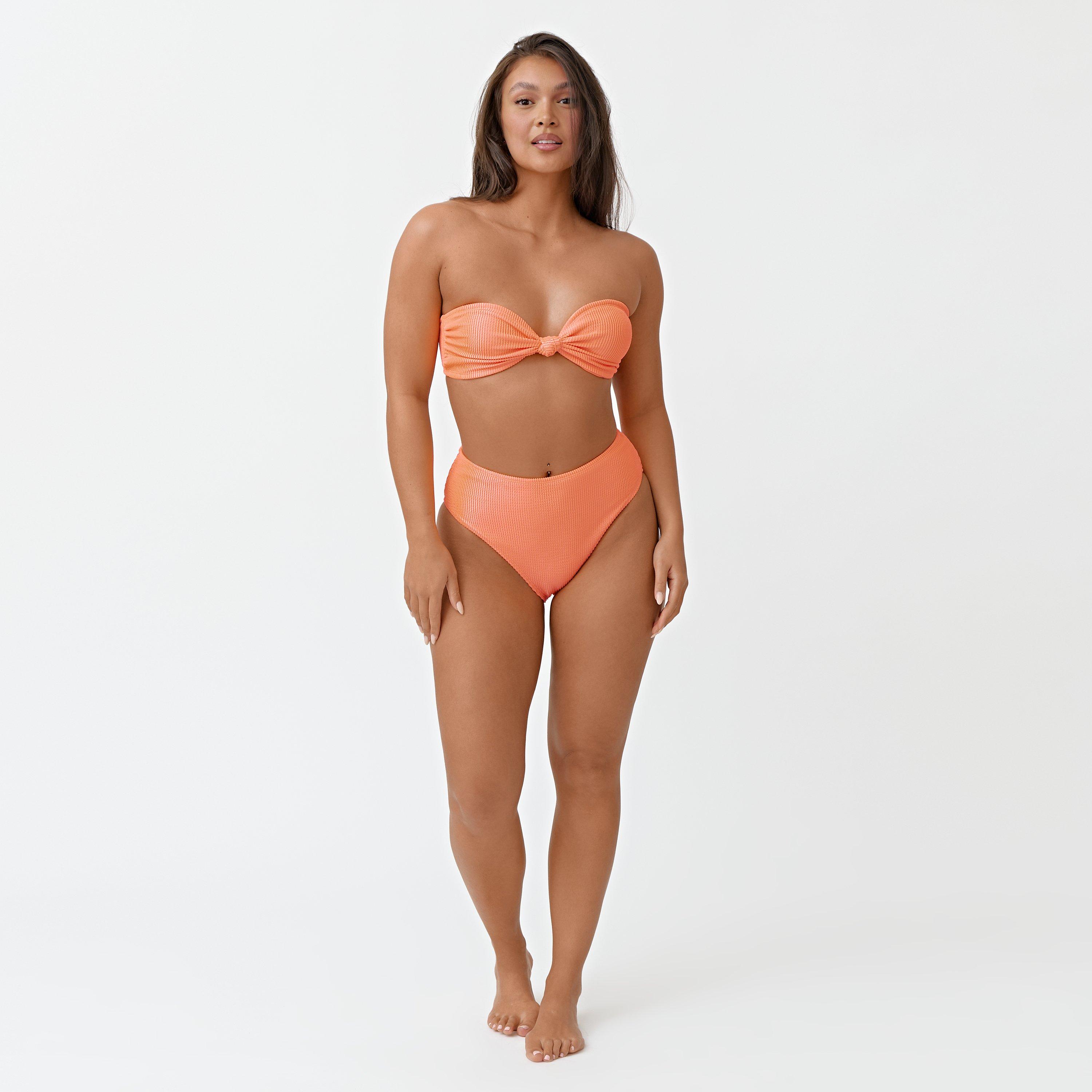 CORAL - Be You - Textured High Waisted Bikini Bottoms - 4