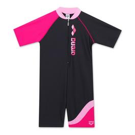 Arena UV Short Sleeve Half Zip Swimsuit Juniors