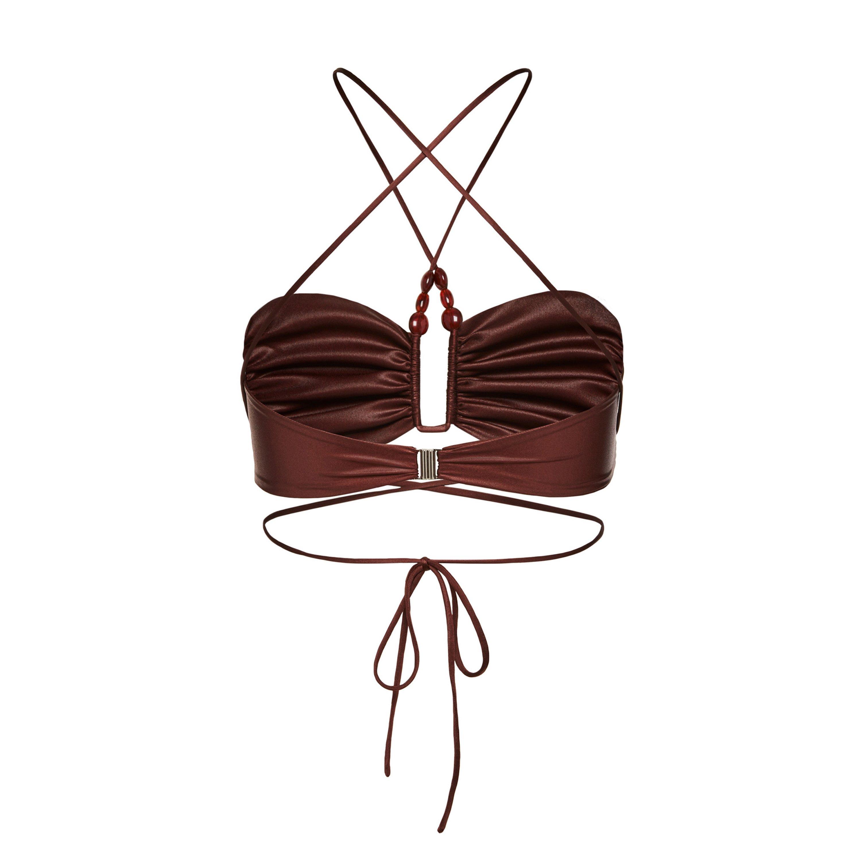 Brown - Magda Butrym - Women's Bandeau Bikinis - 2