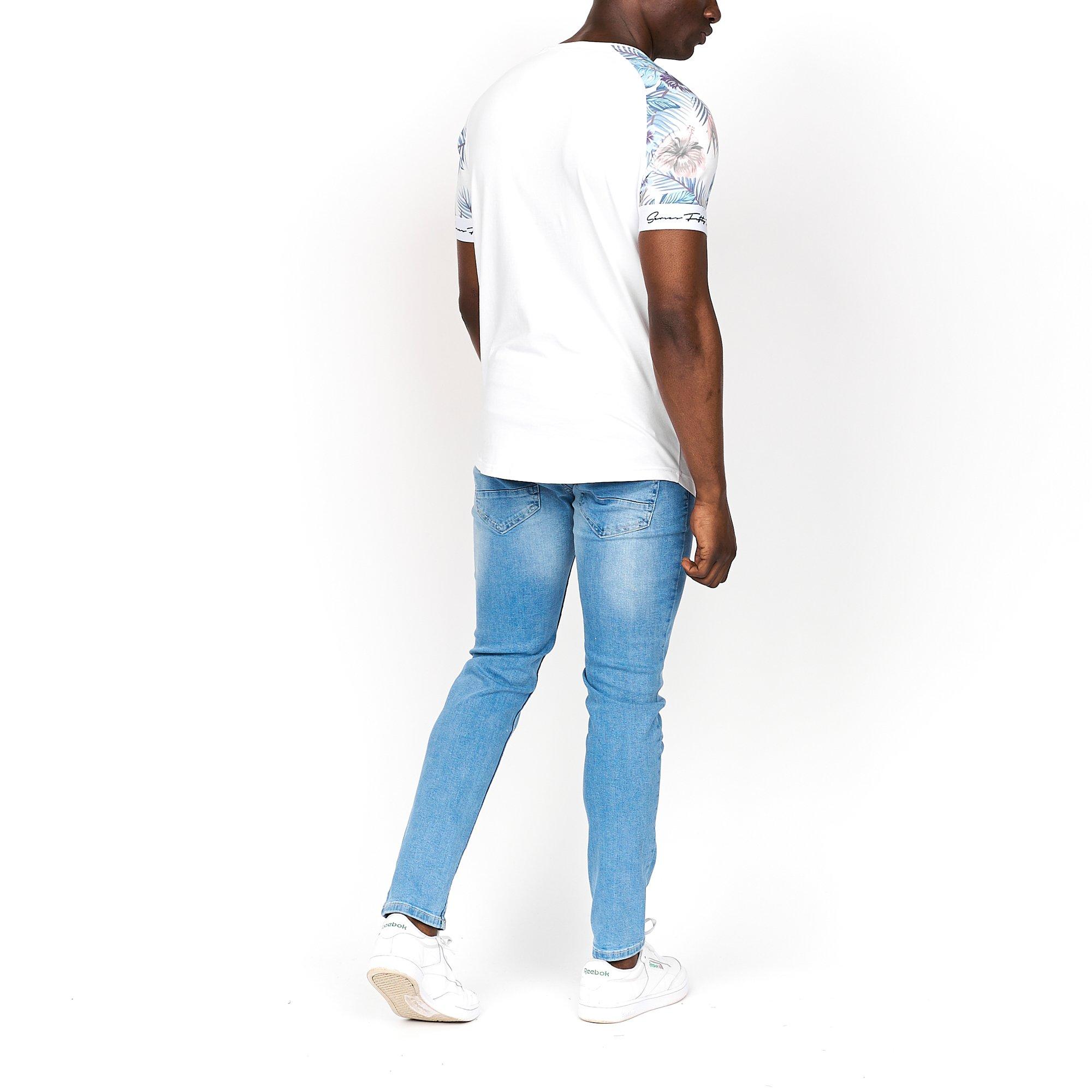 Weißes Blumenmuster - Crosshatch - Mauritius Swim Shorts Mens - 3