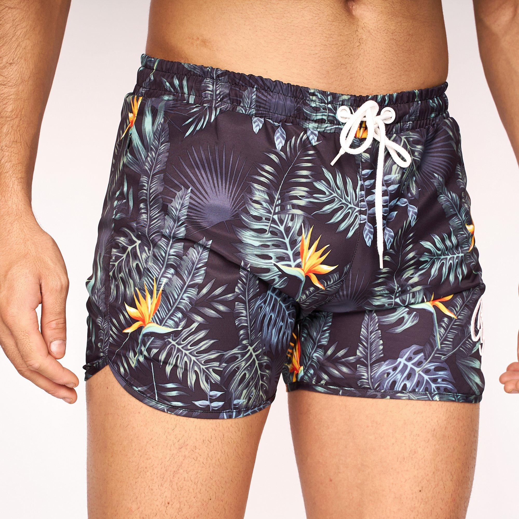 Crni cvjetni uzorak - Crosshatch - Swim Shorts - 2