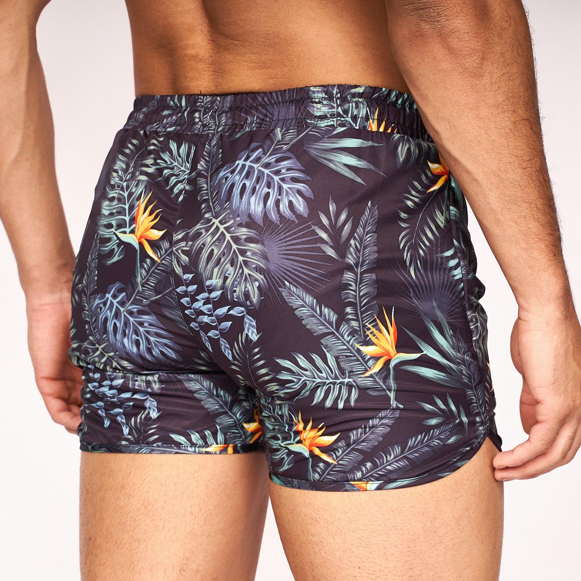 Crni cvjetni uzorak - Crosshatch - Swim Shorts - 3
