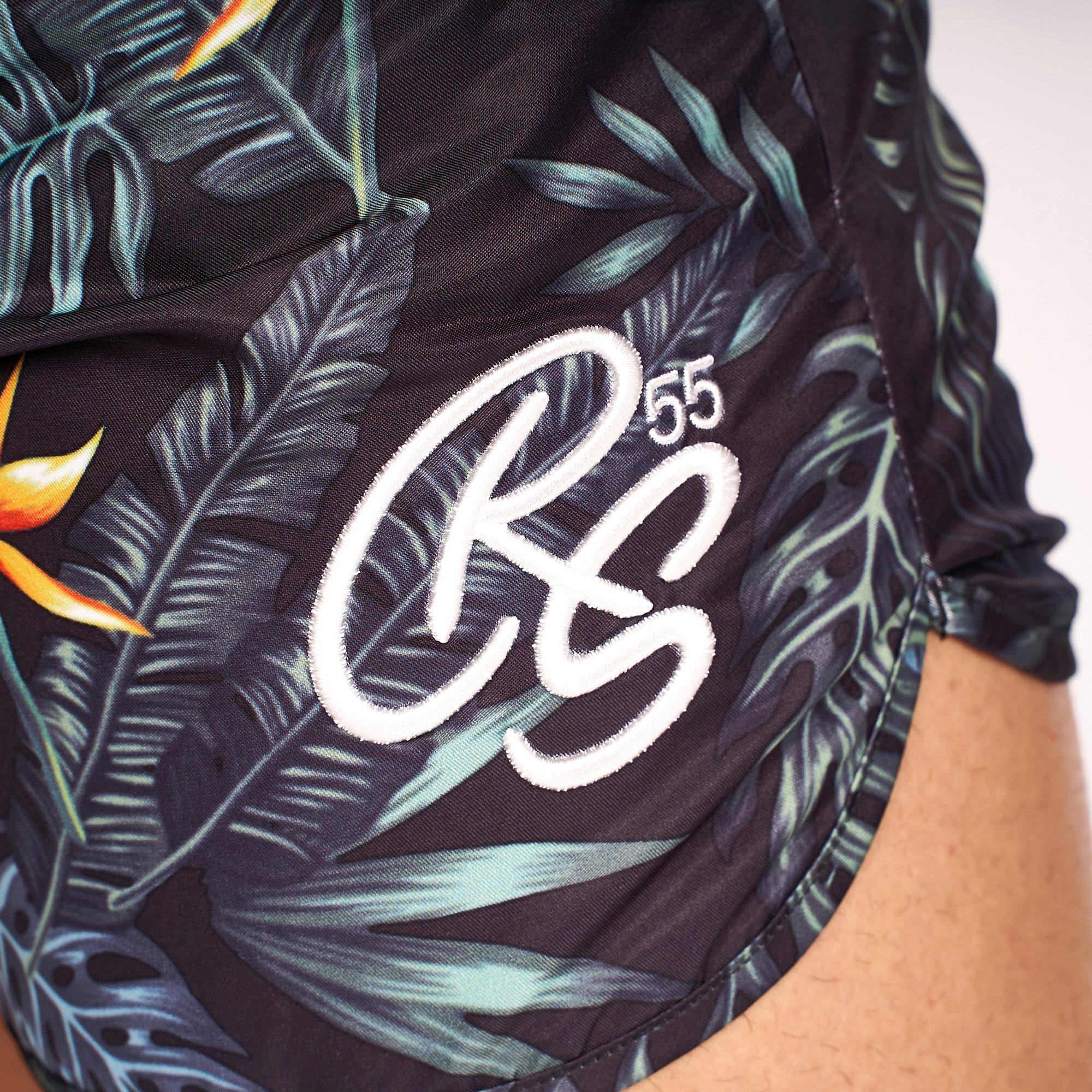 Crni cvjetni uzorak - Crosshatch - Swim Shorts - 4