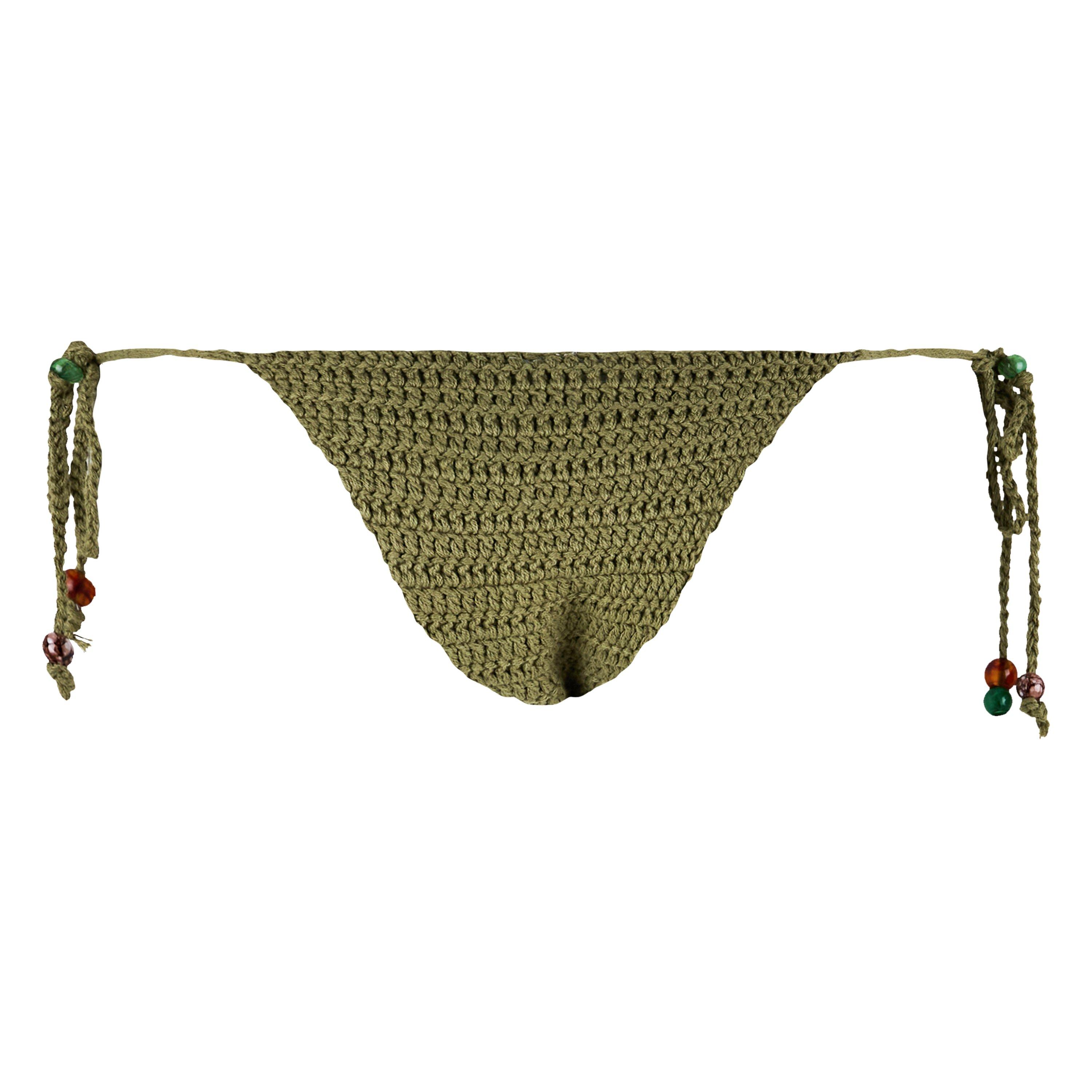 Green - Jaded London - Women's Crochet Tie Side Bikini Bottoms - 6