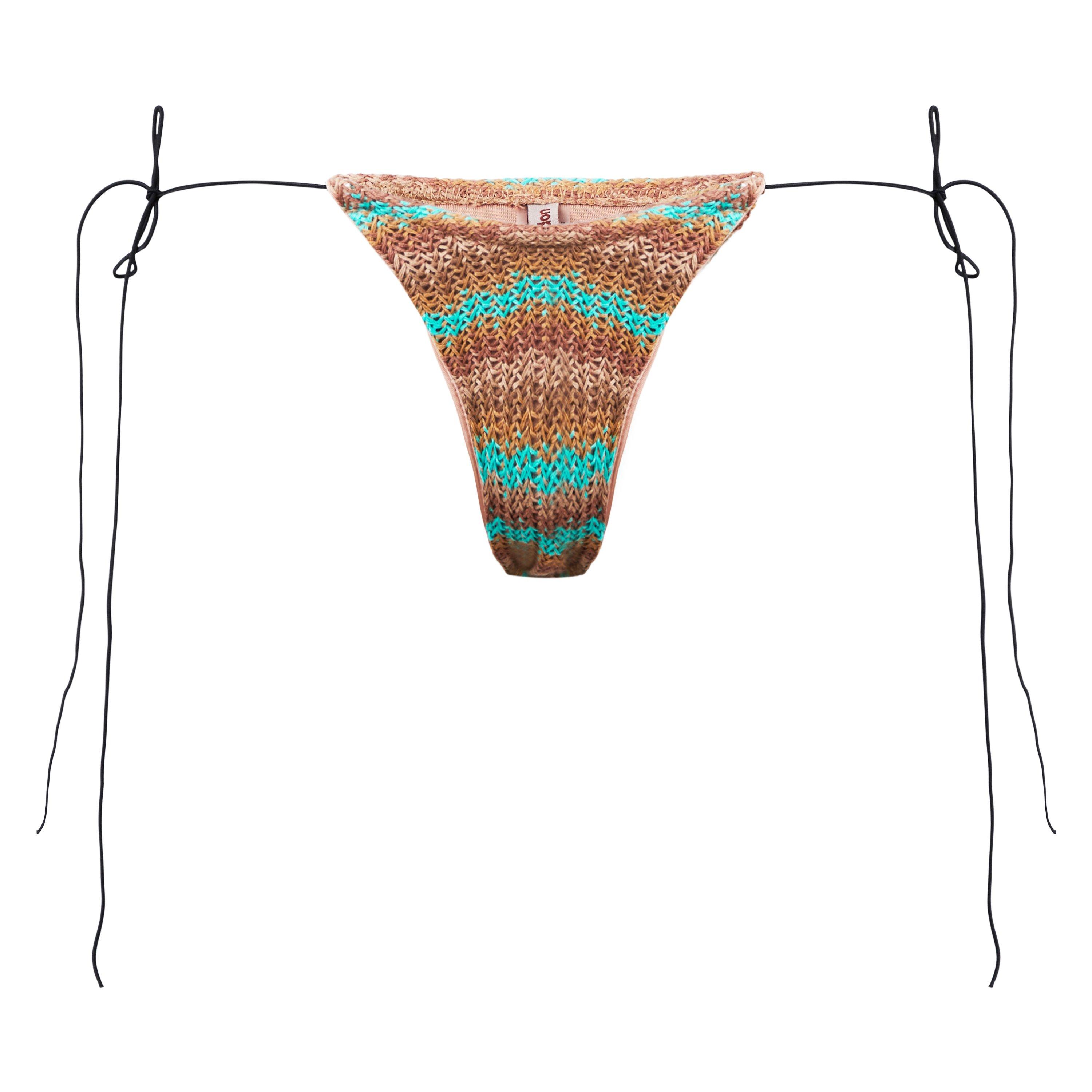 Multi - Jaded London - Women's Knitted Thong Bikini Bottoms - 5