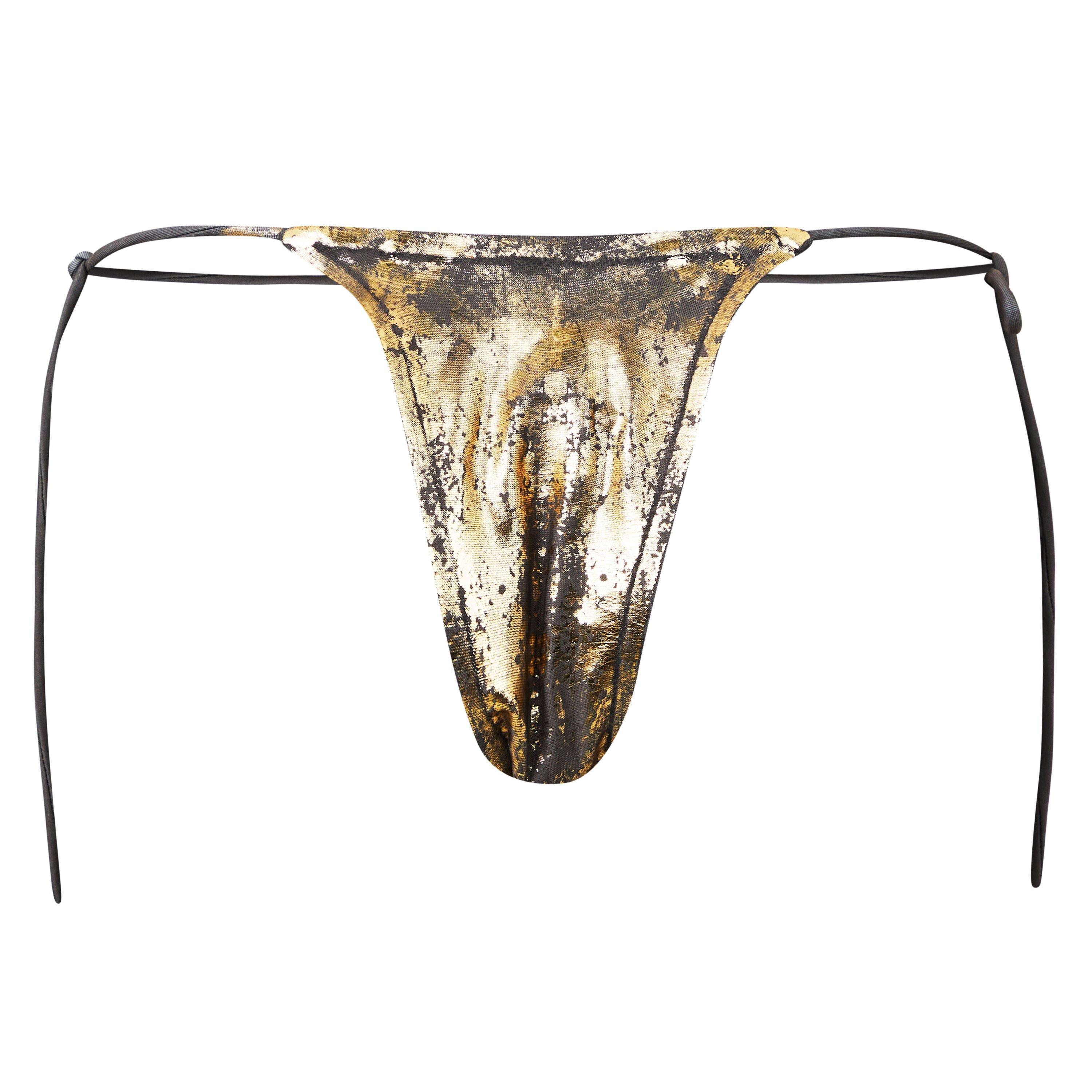 Foil Crackle - Jaded London - Women's Tie Side Bikini Bottoms - 6