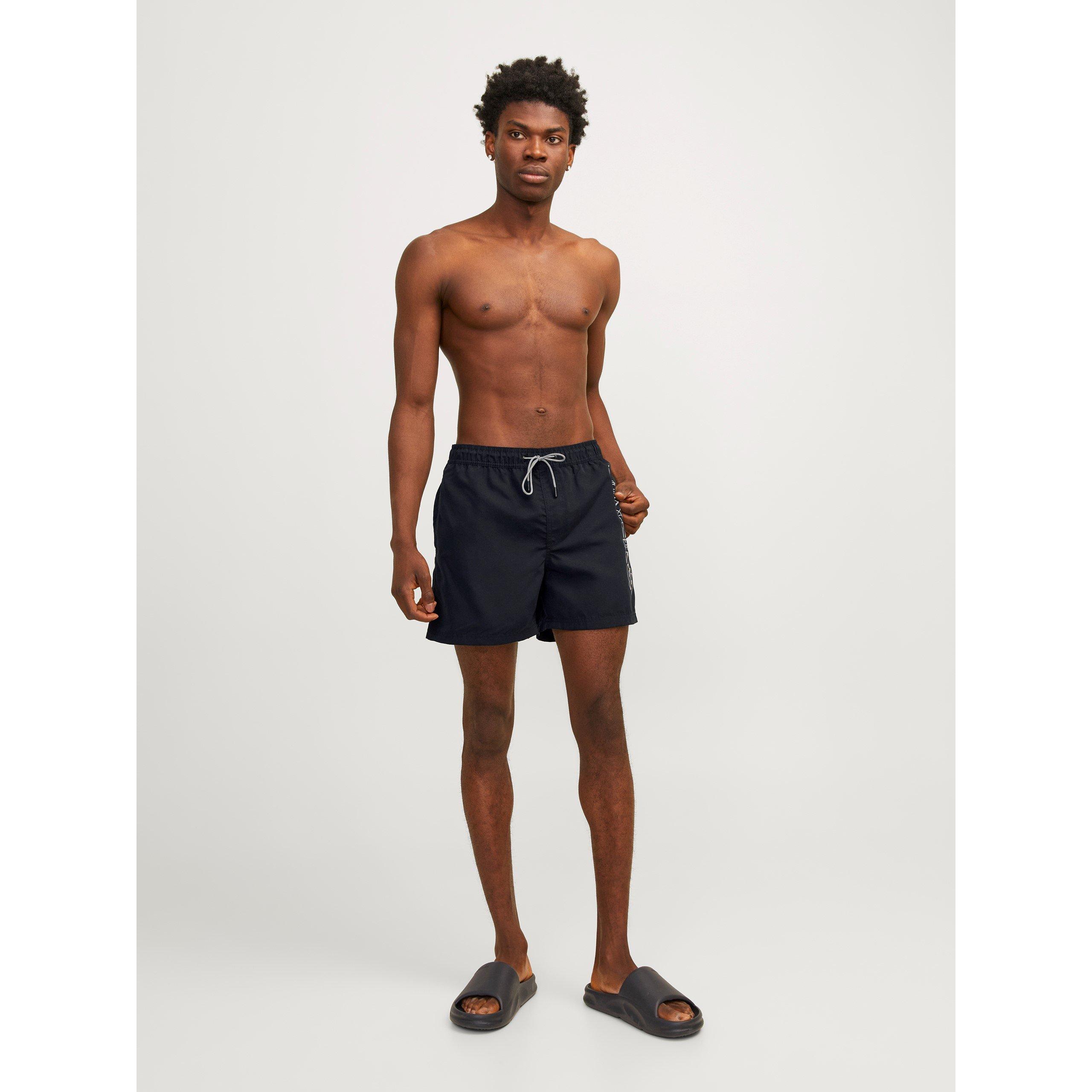 Black - Jack and Jones - Fiji Double Logo Swim Shorts - 2