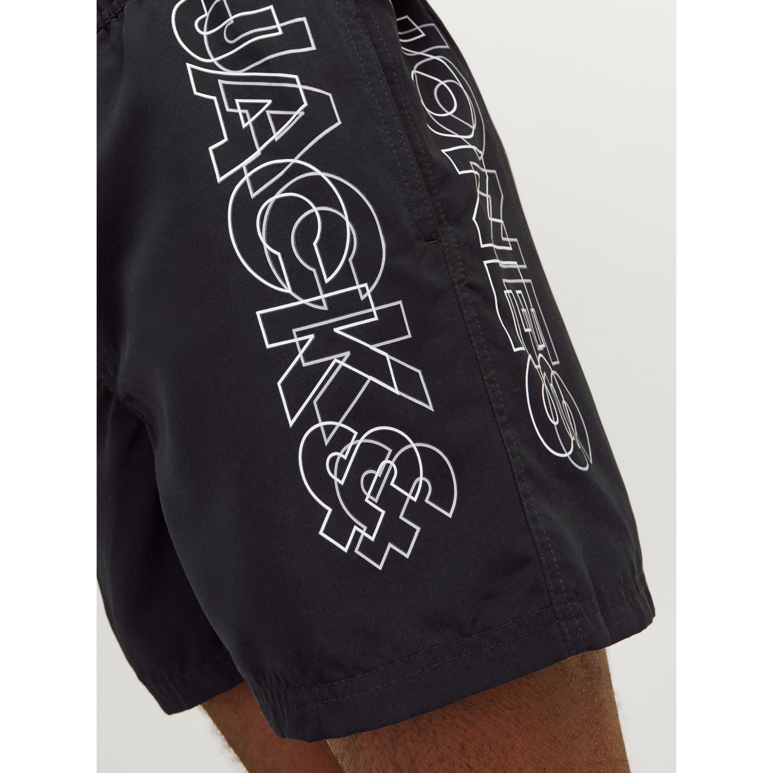 Black - Jack and Jones - Fiji Double Logo Swim Shorts - 4