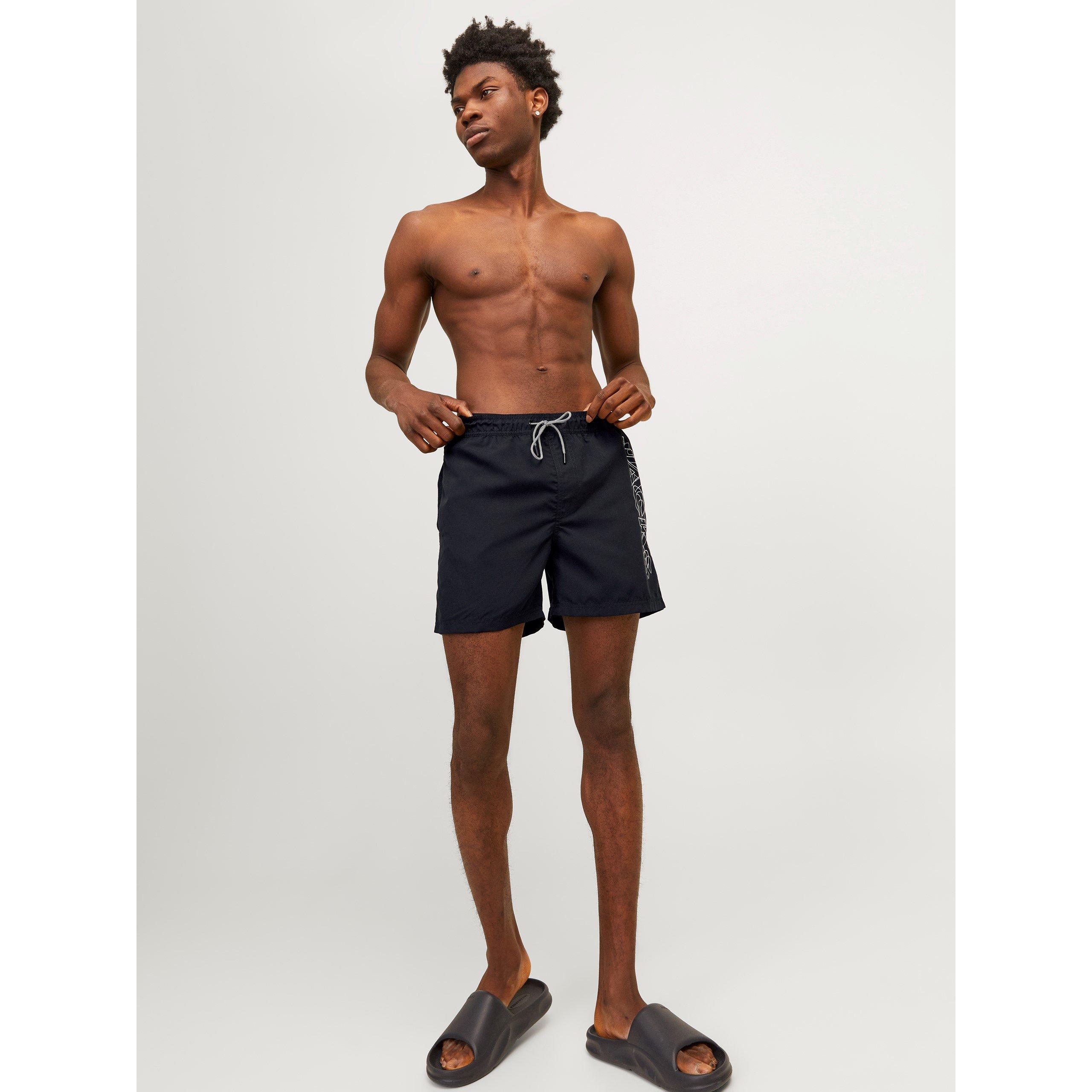 Black - Jack and Jones - Fiji Double Logo Swim Shorts - 5