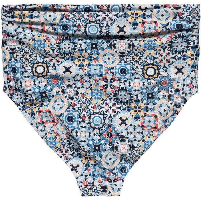 Navy - Panos Emporio - Women's Artisan Chara High Waisted Bikini Bottoms - 2