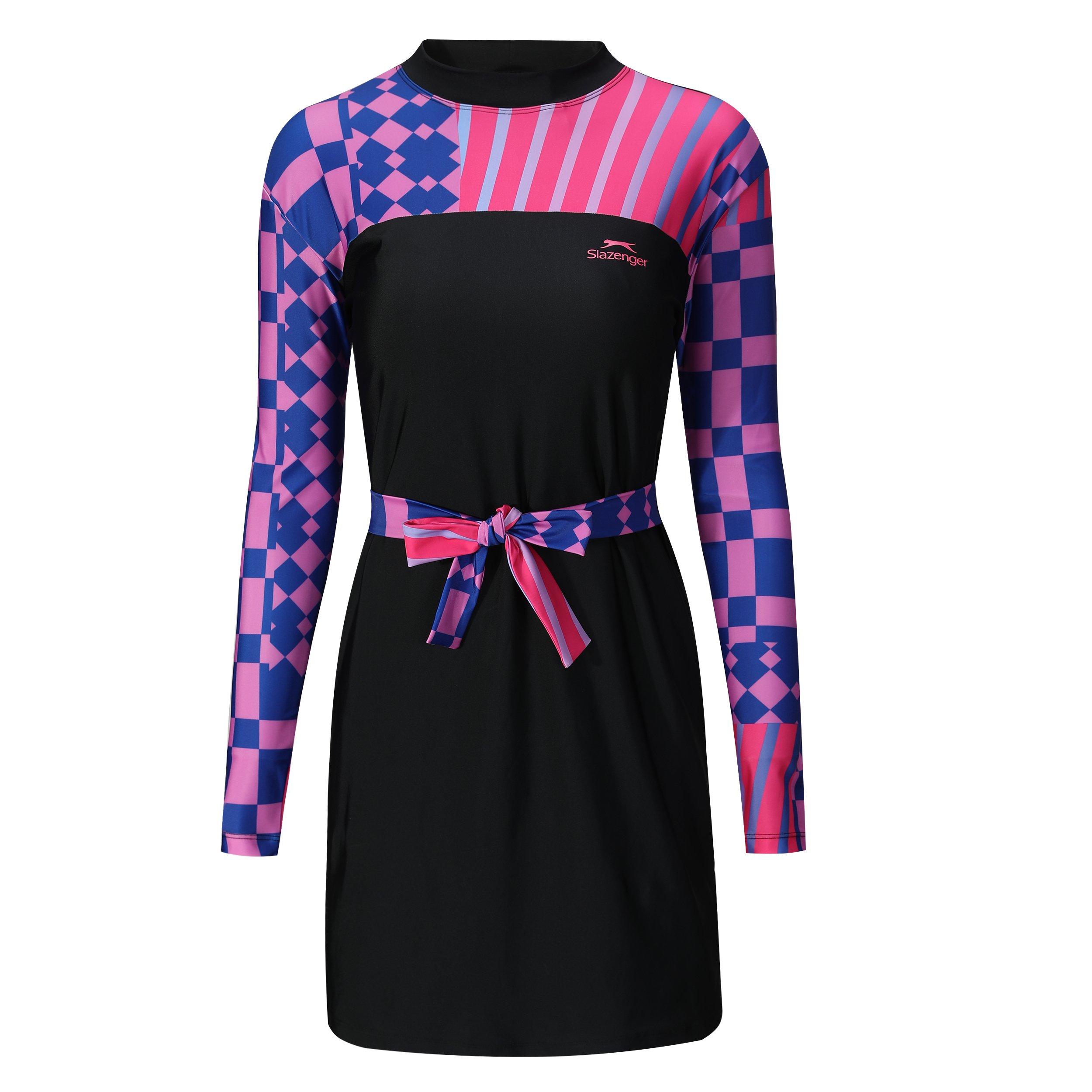 Grey/Pink - Slazenger - 3 Piece Burkini Set Womens - 2