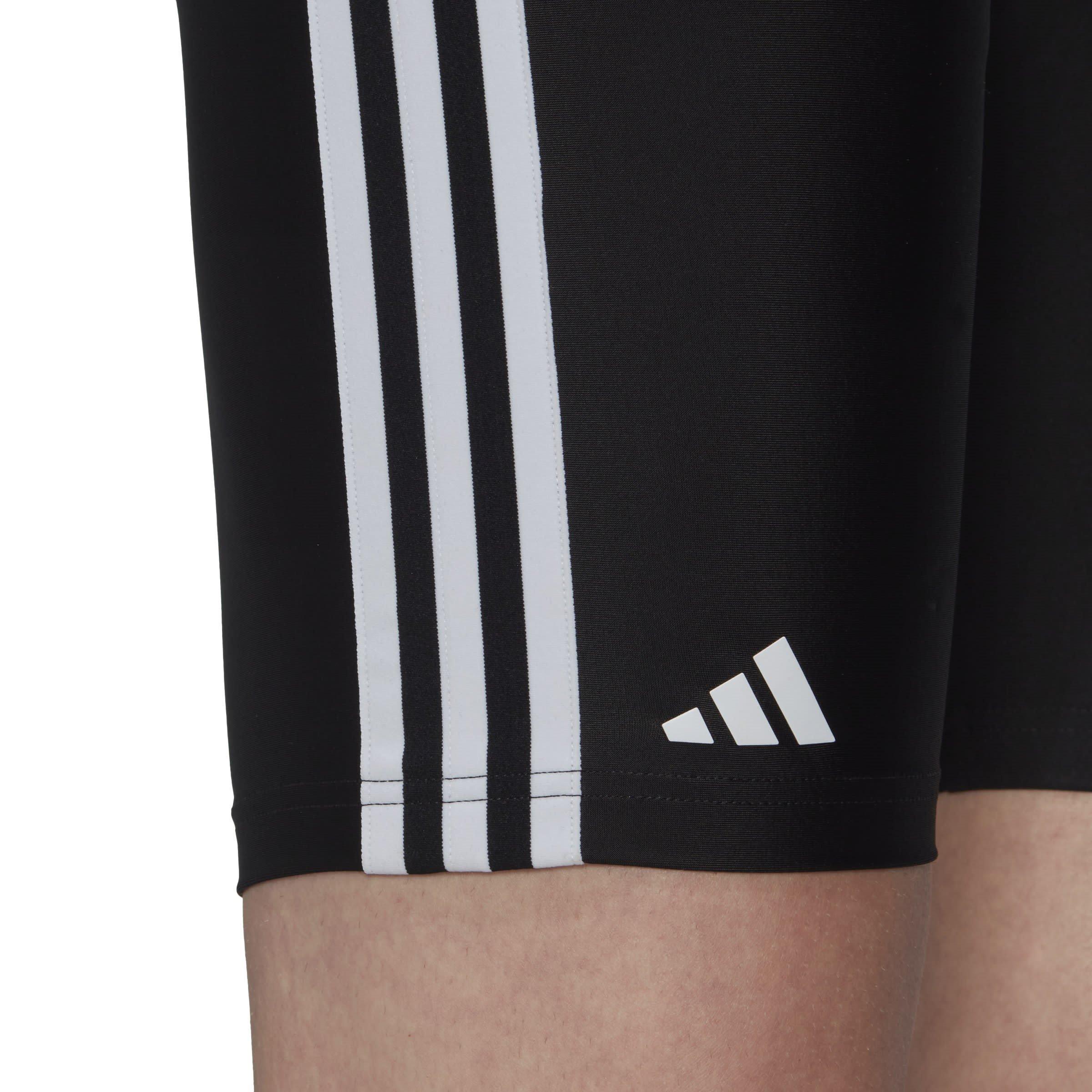 Black/White - adidas - Classic 3-Stripes Mens Swim Jammers - 5