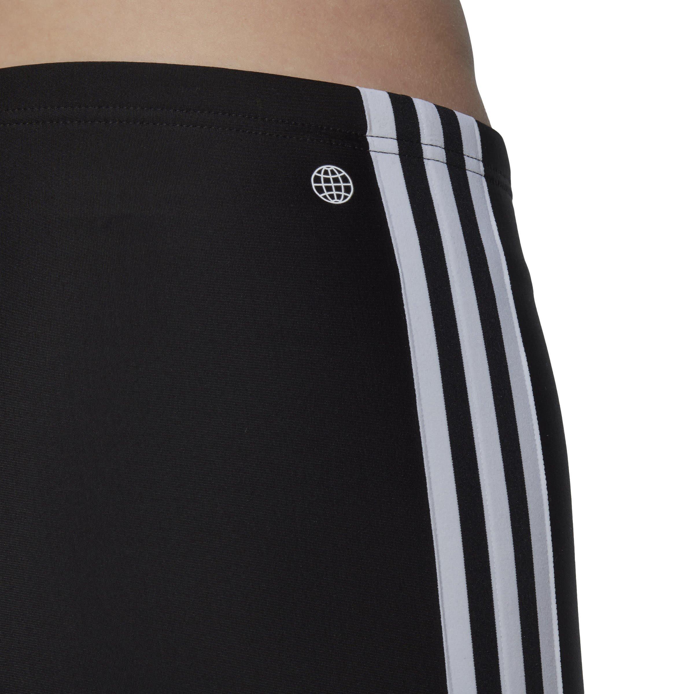 Black/White - adidas - Classic 3-Stripes Mens Swim Jammers - 6