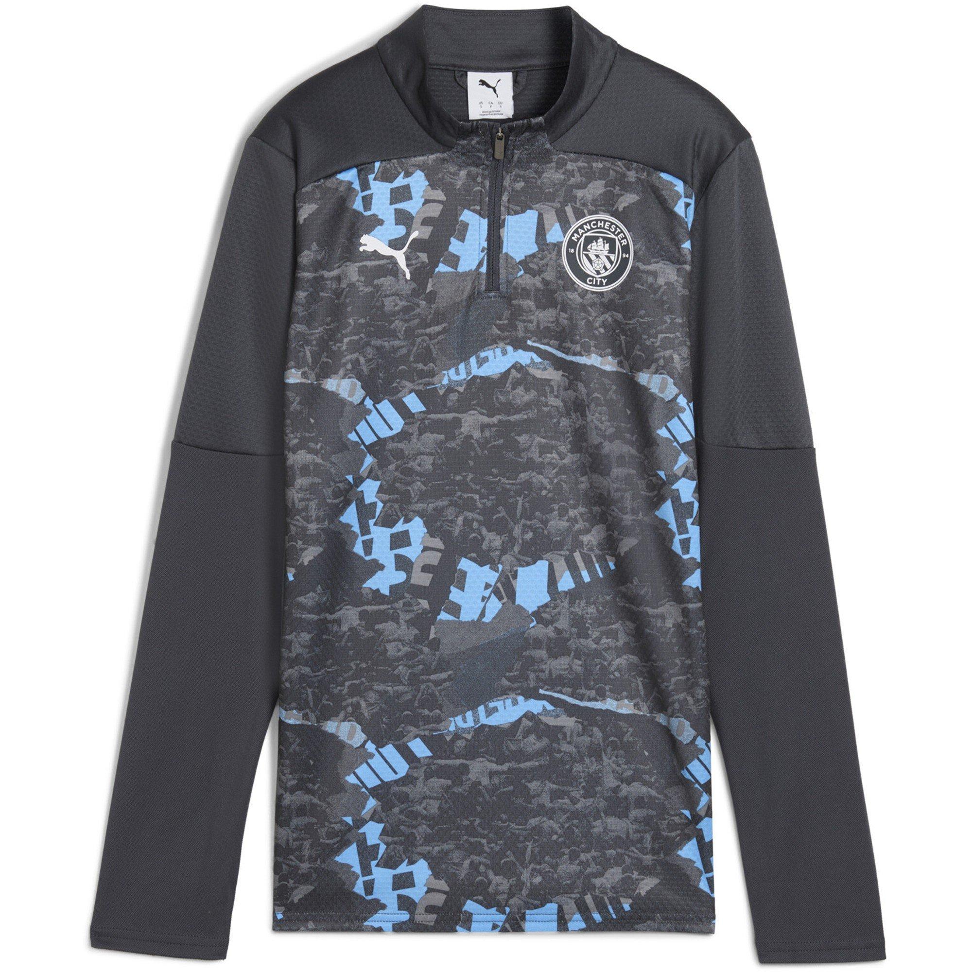 Puma Women's Manchester City Pre-Match Quarter-Zip Top 2024 2025 - Grey Cool/Grey - 10 (S)