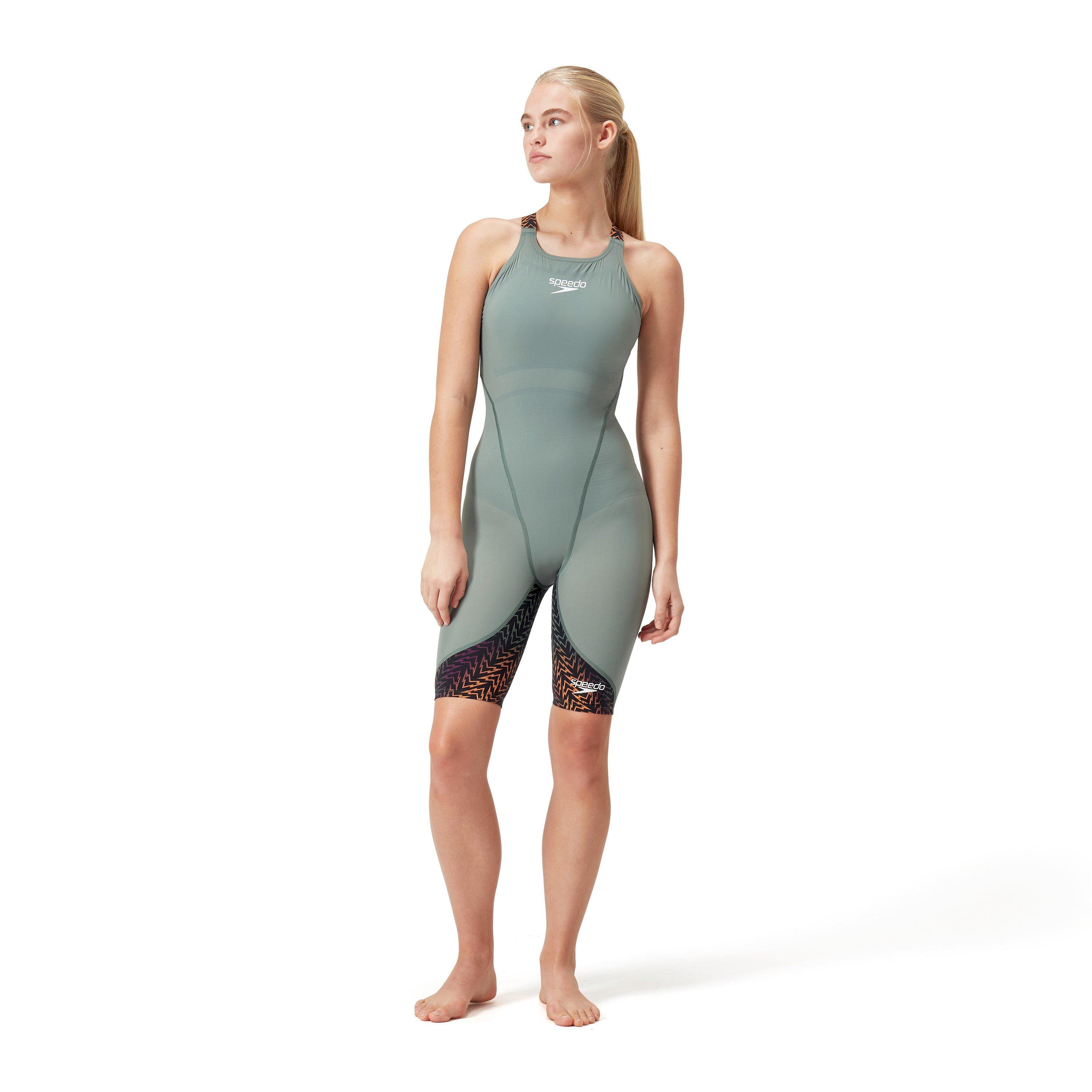 Zelena/Narančasta - Speedo - Women's Fastskin LZR Ignite Boyleg Swimsuit - 2