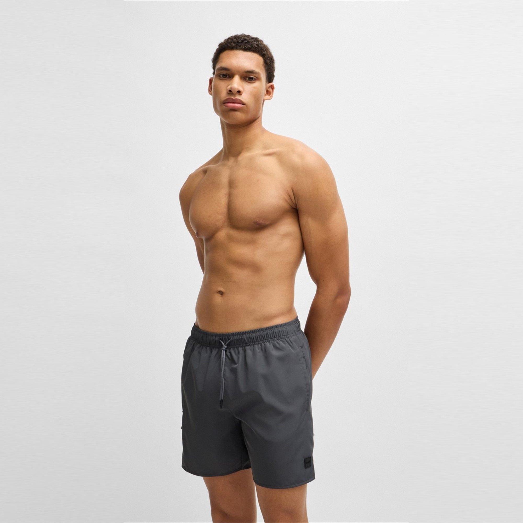 Charcoal 011 - Boss - Men's Dive Swim Shorts with Mesh Lining - 3