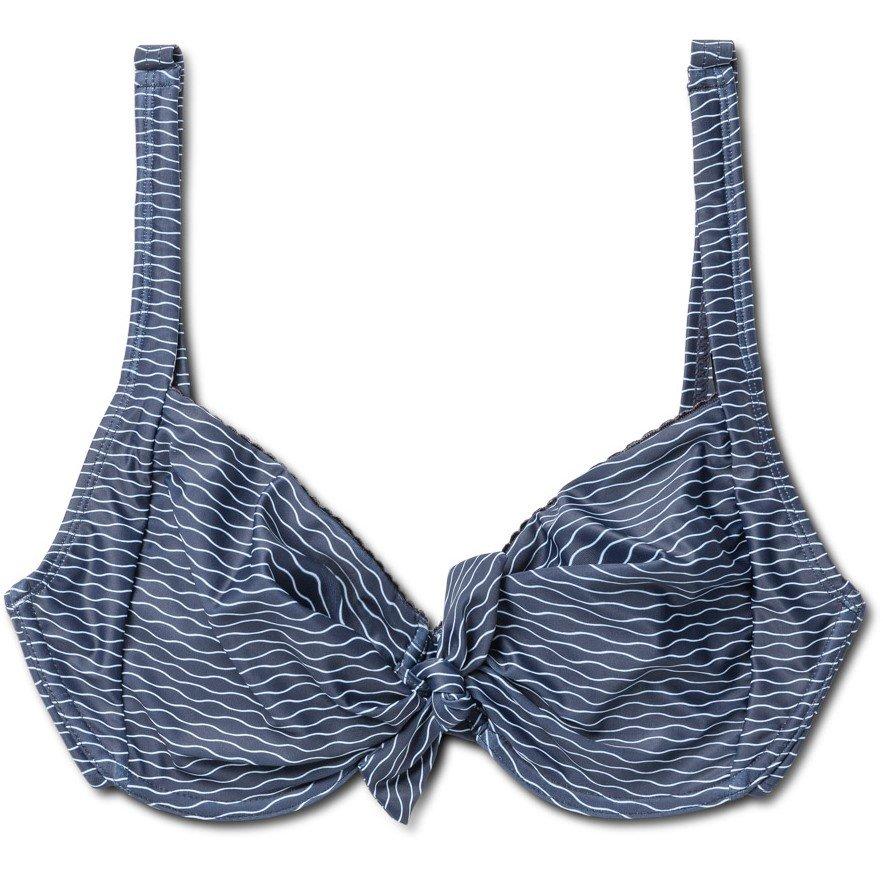 Panos Emporio Women's Wave Pattern Balconette Bikinis - Blue - 42E