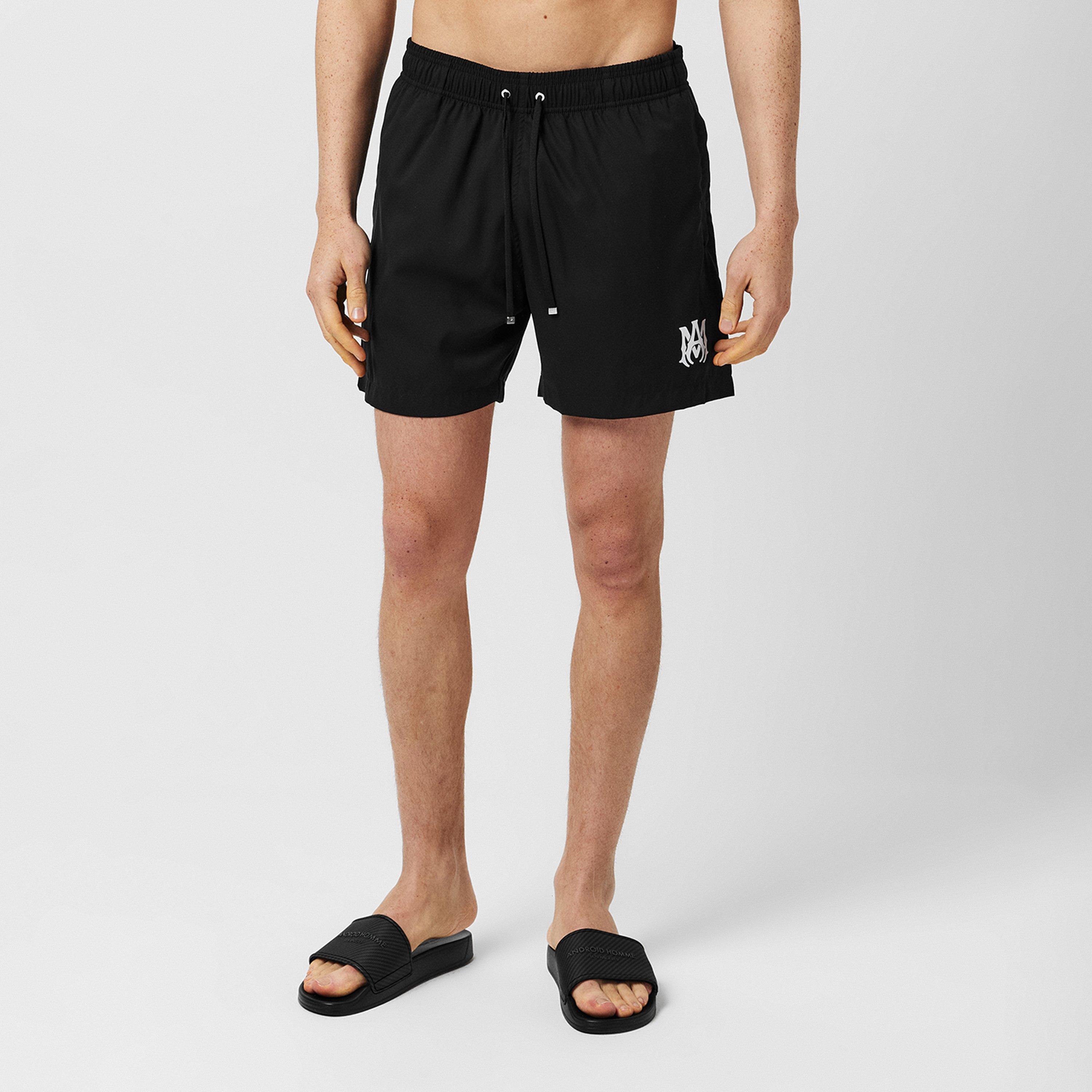Amiri | Mid-Length Swim Trunks With Branded Plate | Swim