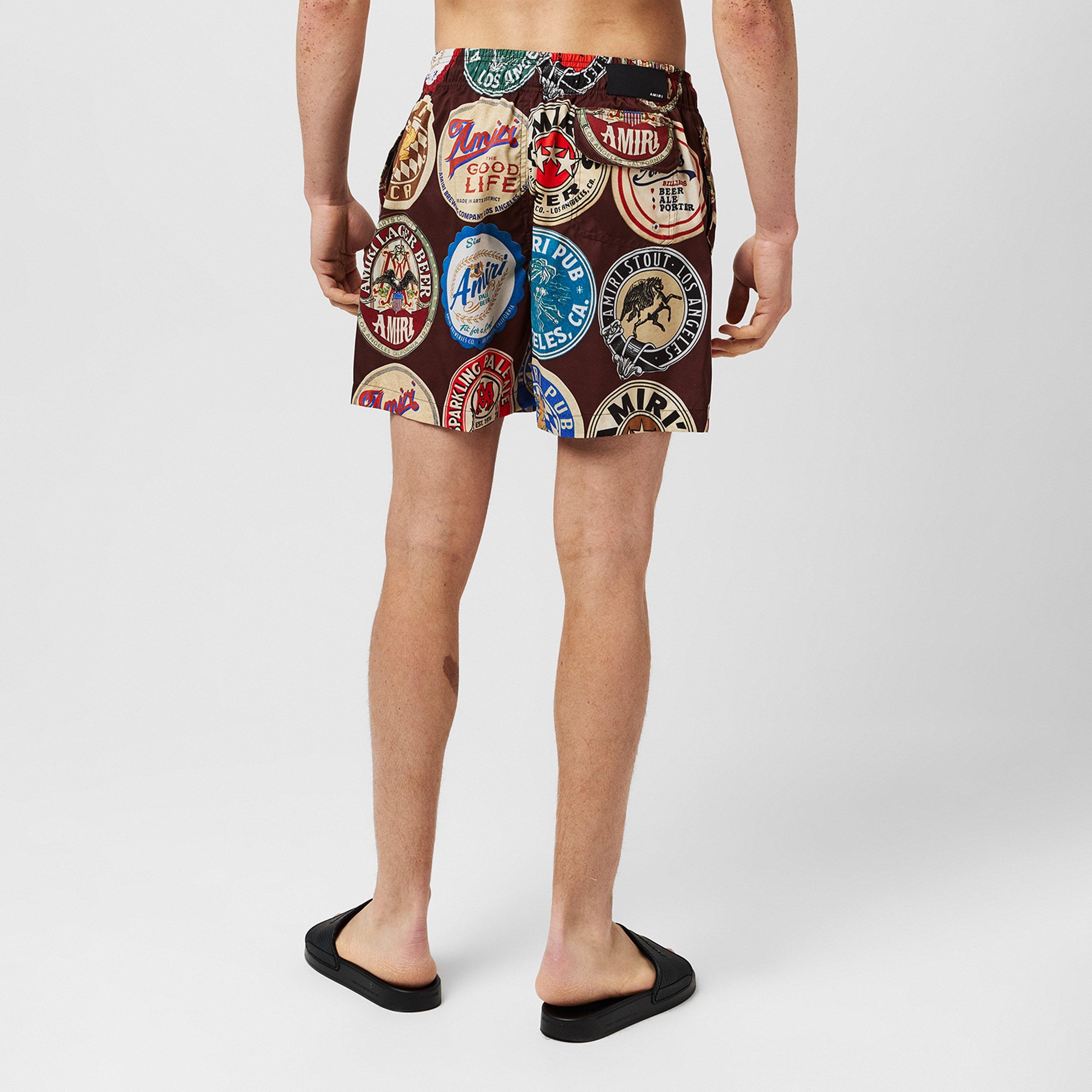 Chocolate - Amiri - Men's Coaster Swim Shorts - 3