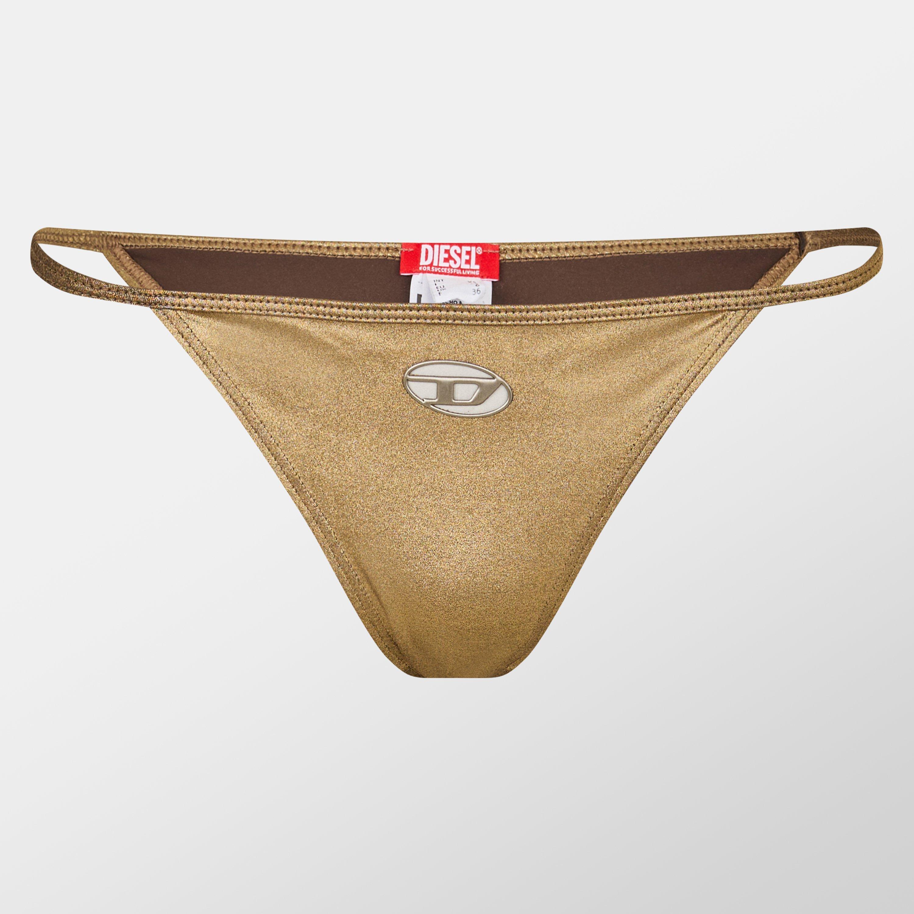 Gold - Diesel - Women's Camille Thong Bikini Bottoms - 1