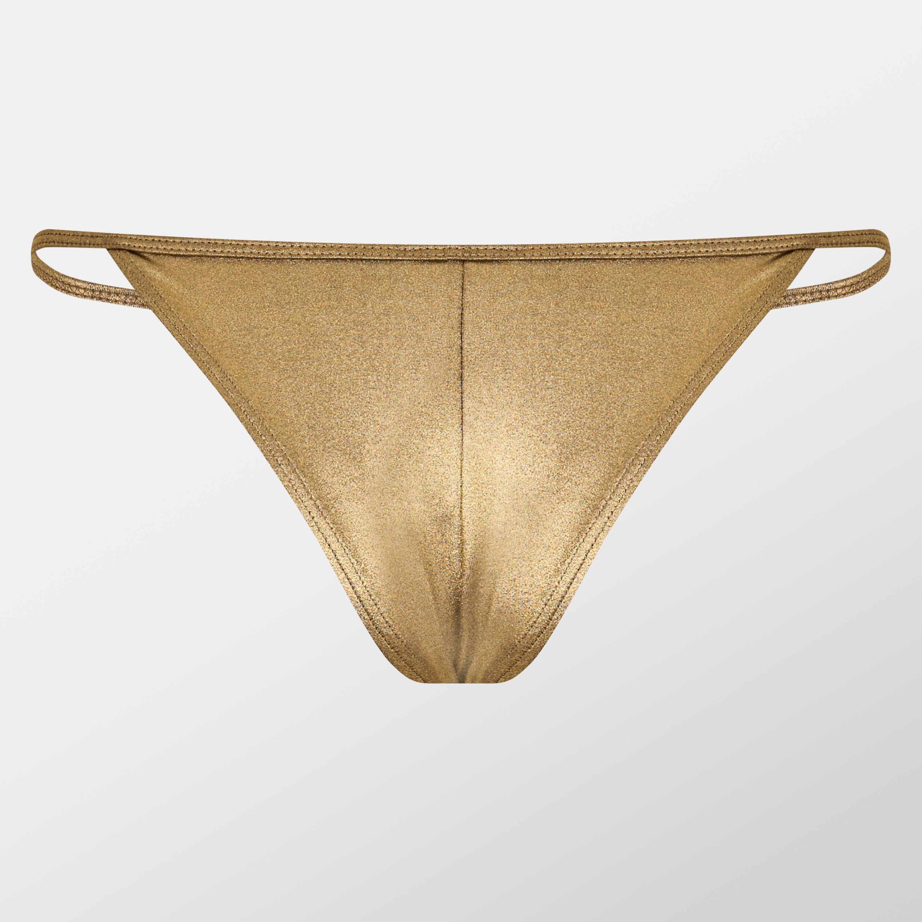 Gold - Diesel - Women's Camille Thong Bikini Bottoms - 2