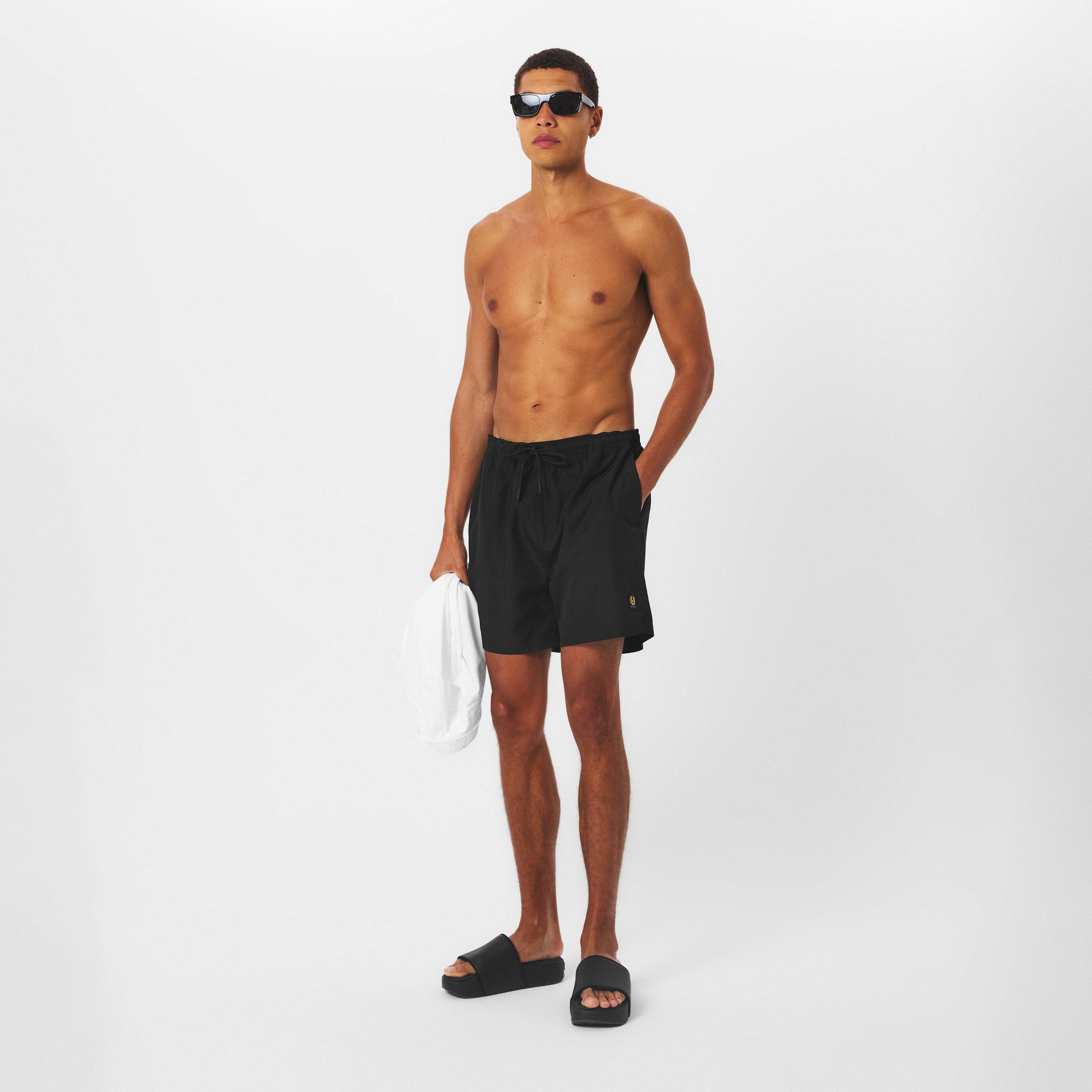 Black - Belstaff - Men's Clipper Swim Shorts - 6