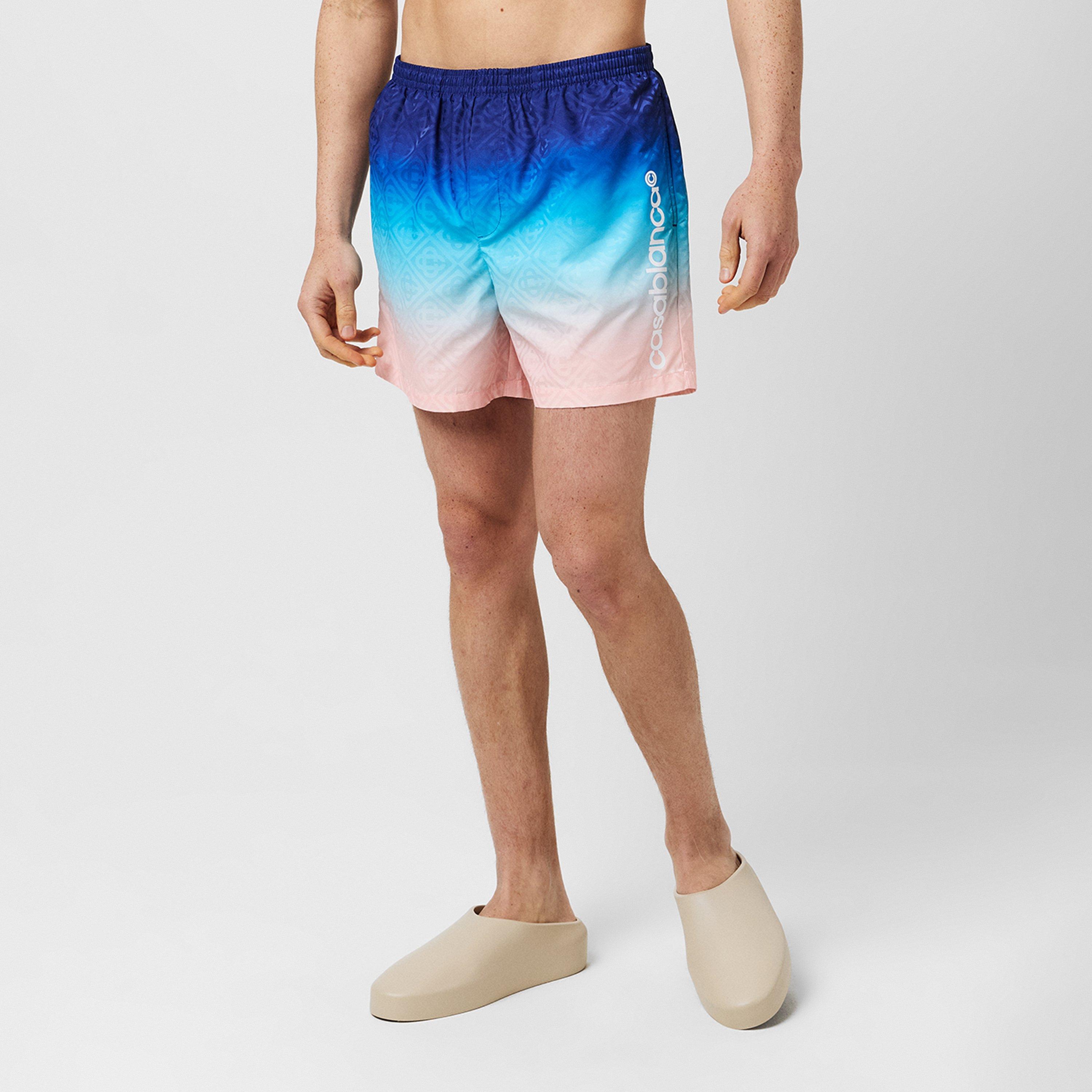 Blue Gradient - Casablanca - Men's Monogram Logo Casablanca Swim Shorts - 1