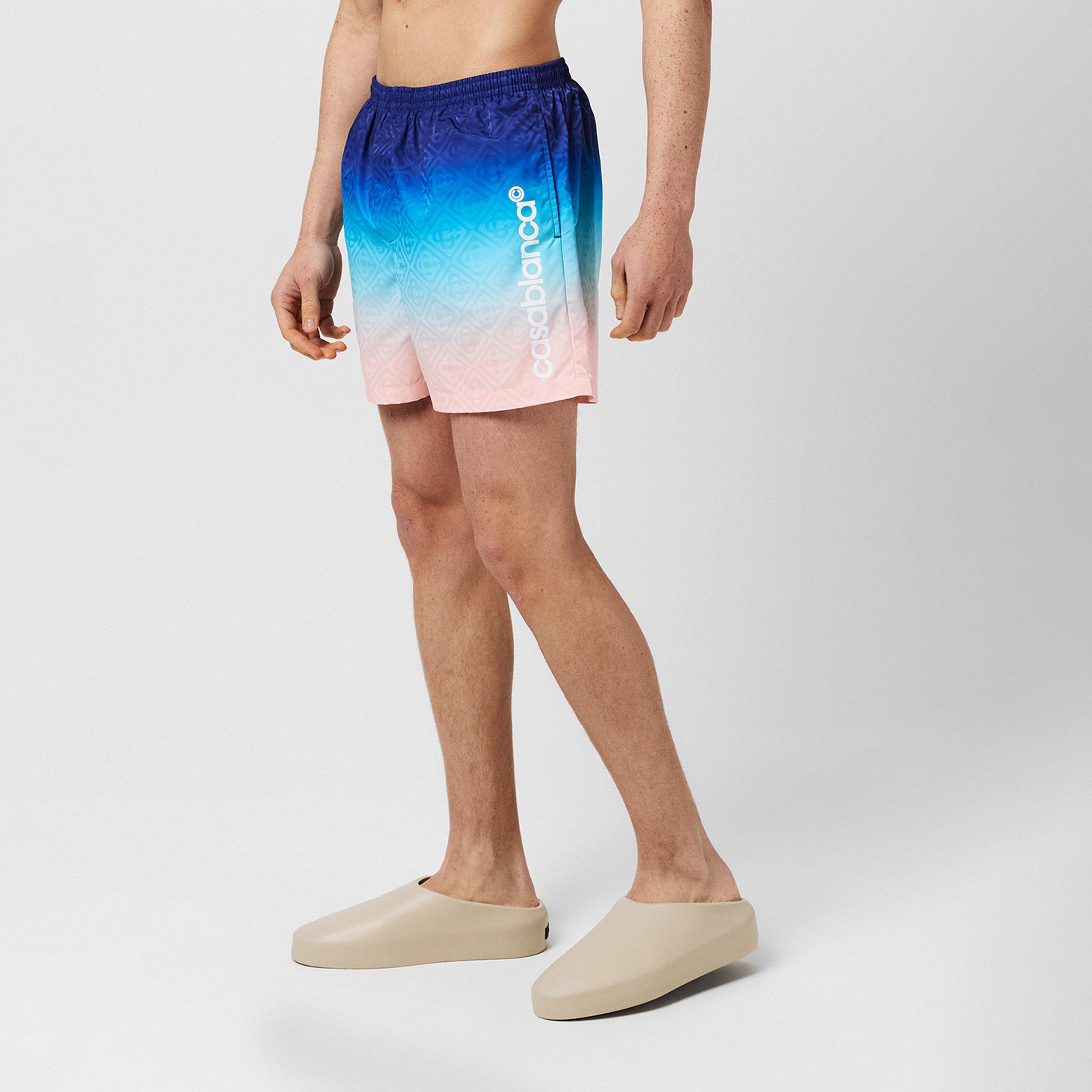 Blue Gradient - Casablanca - Men's Monogram Logo Casablanca Swim Shorts - 2