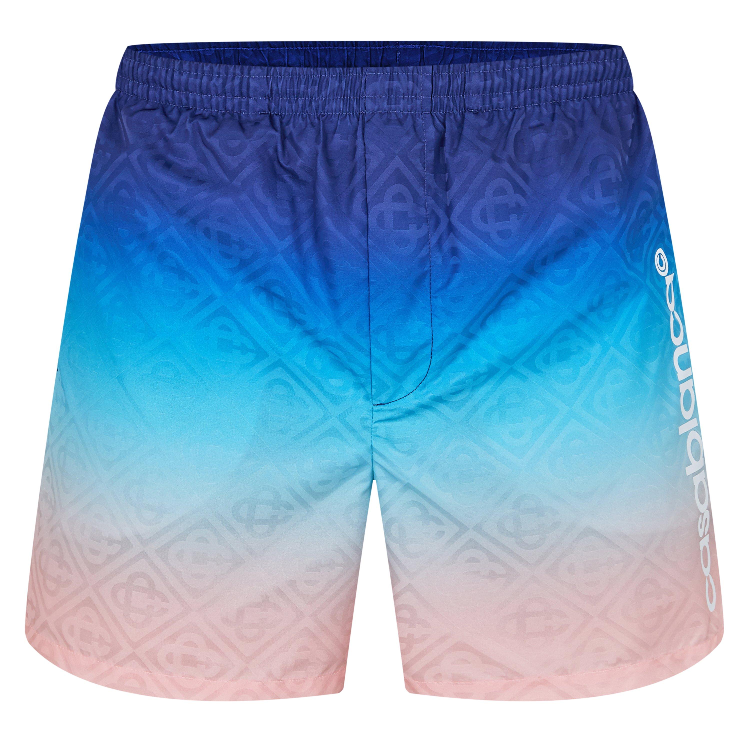 Blue Gradient - Casablanca - Men's Monogram Logo Casablanca Swim Shorts - 5