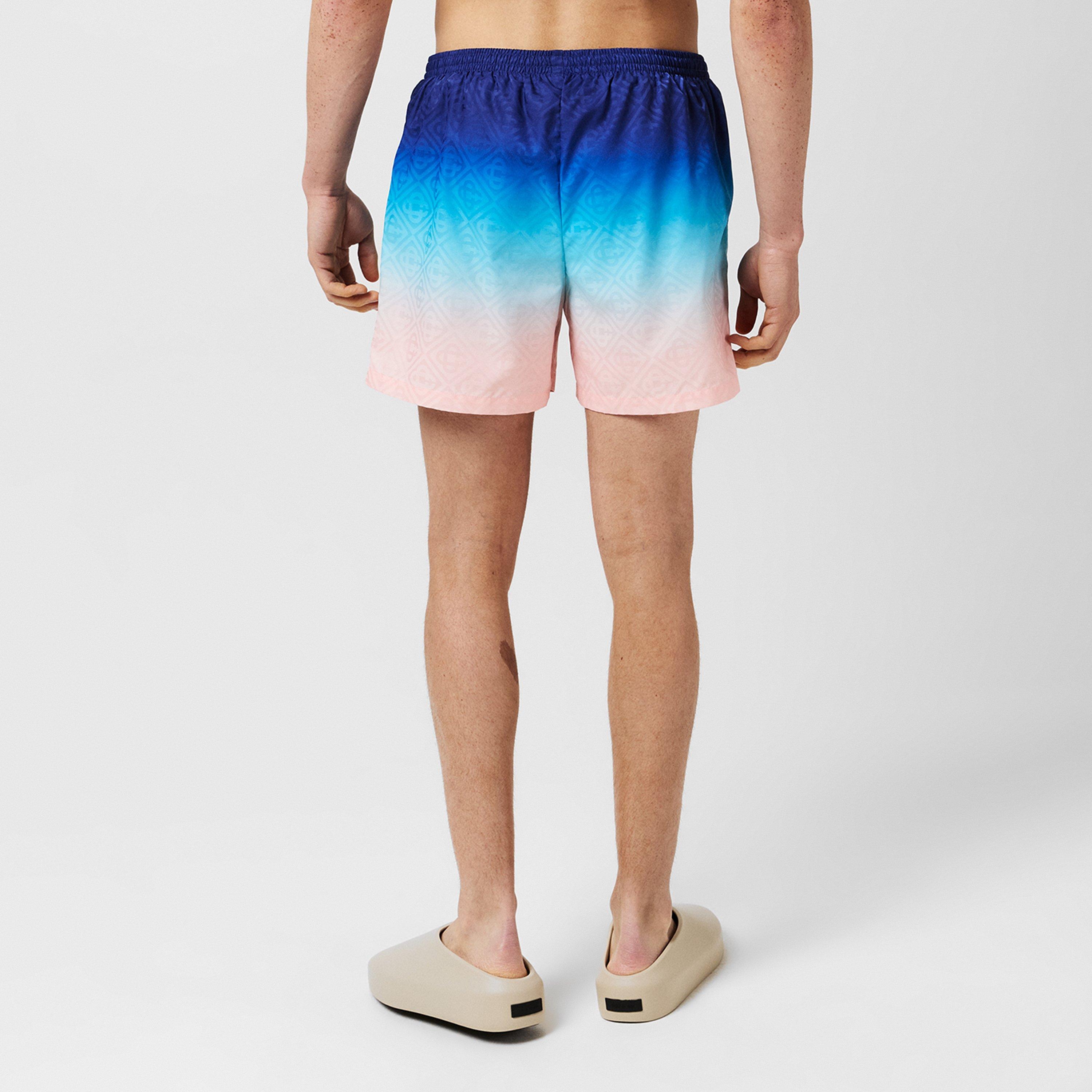 Blue Gradient - Casablanca - Men's Monogram Logo Casablanca Swim Shorts - 3