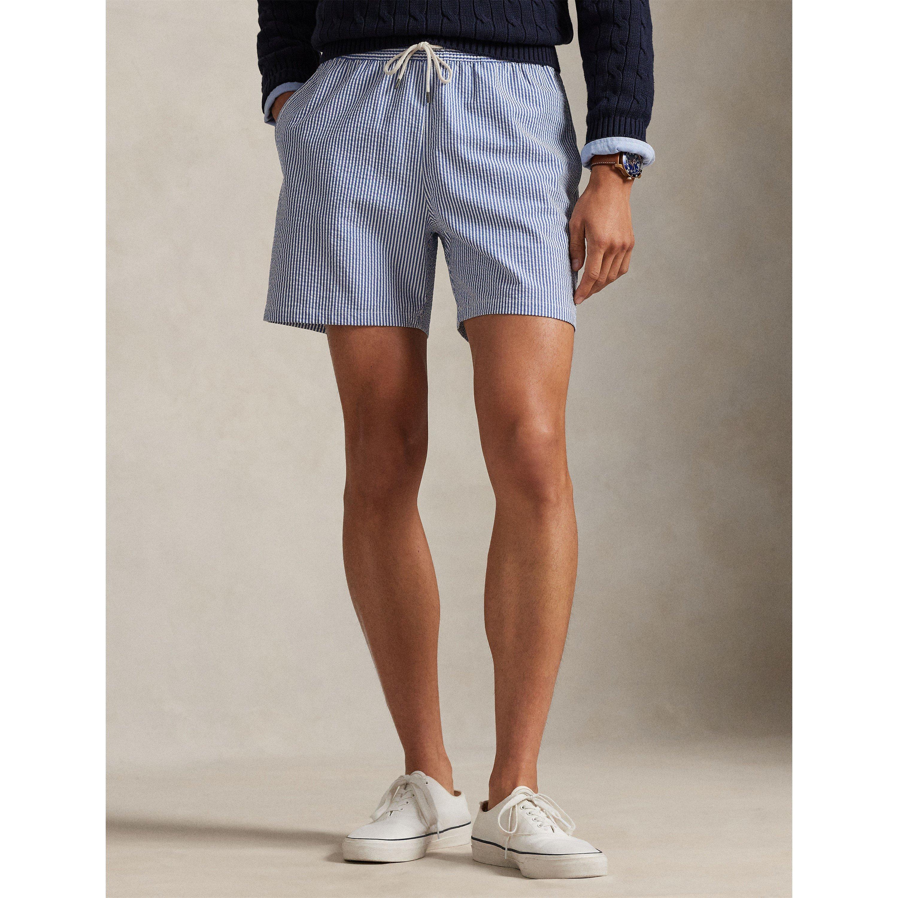 Royal Stripe - Polo Ralph Lauren - Mens Seersucker Traveller Swim Shorts - 3